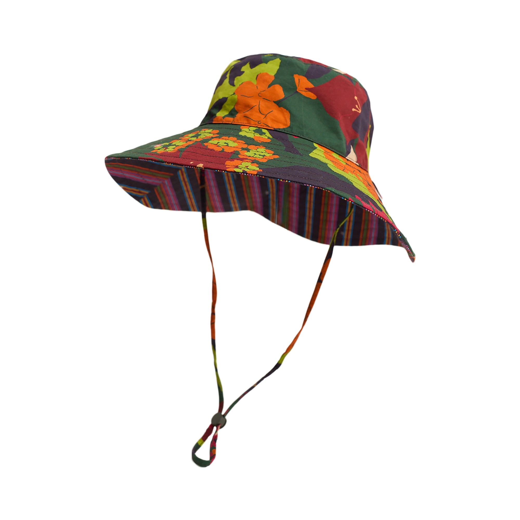 Women’s Frida X Lost Pattern "Frida’s Garden" Cotton Reversible Sun Hat - Green One Size Lost Pattern Nyc