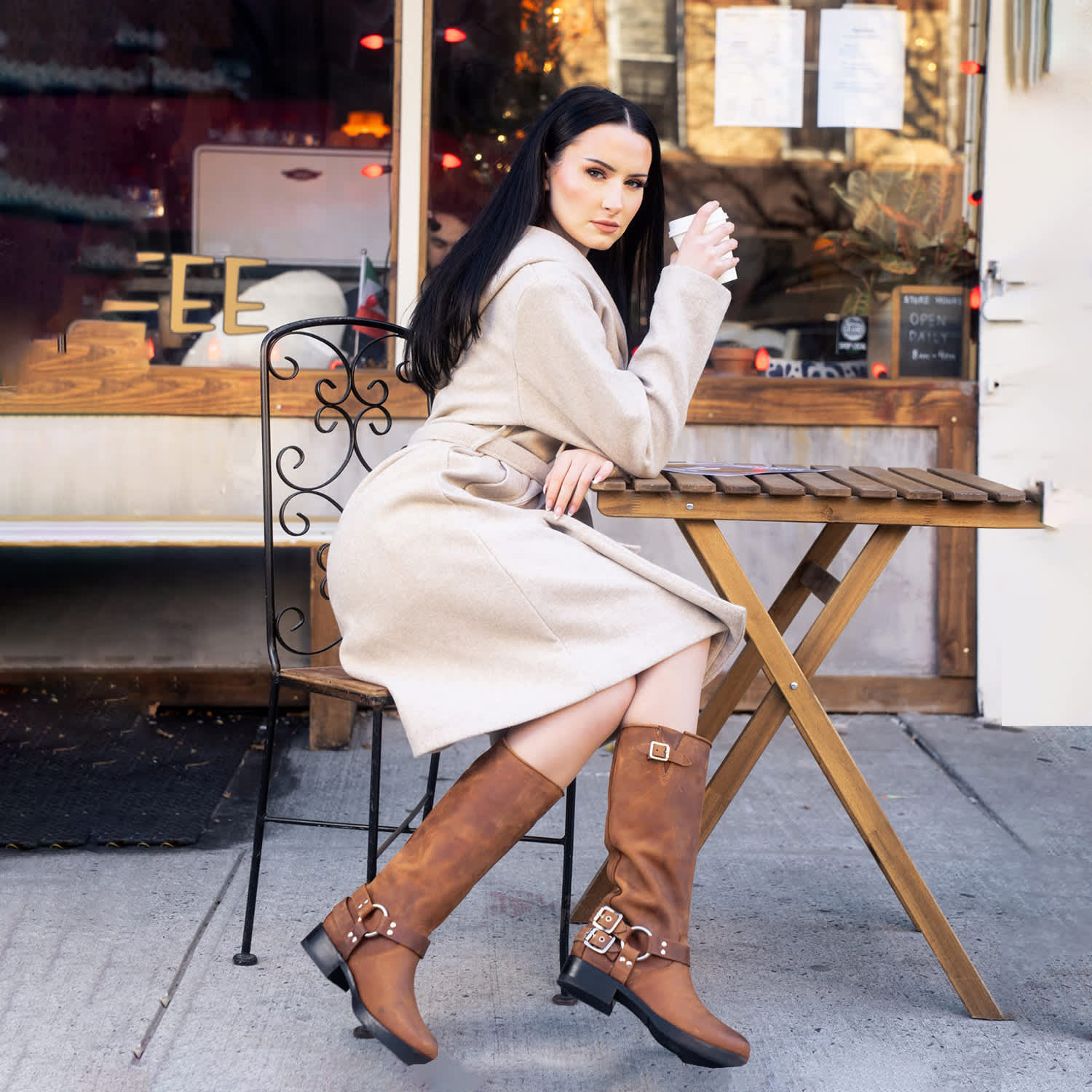 Distressed tall boots hot sale