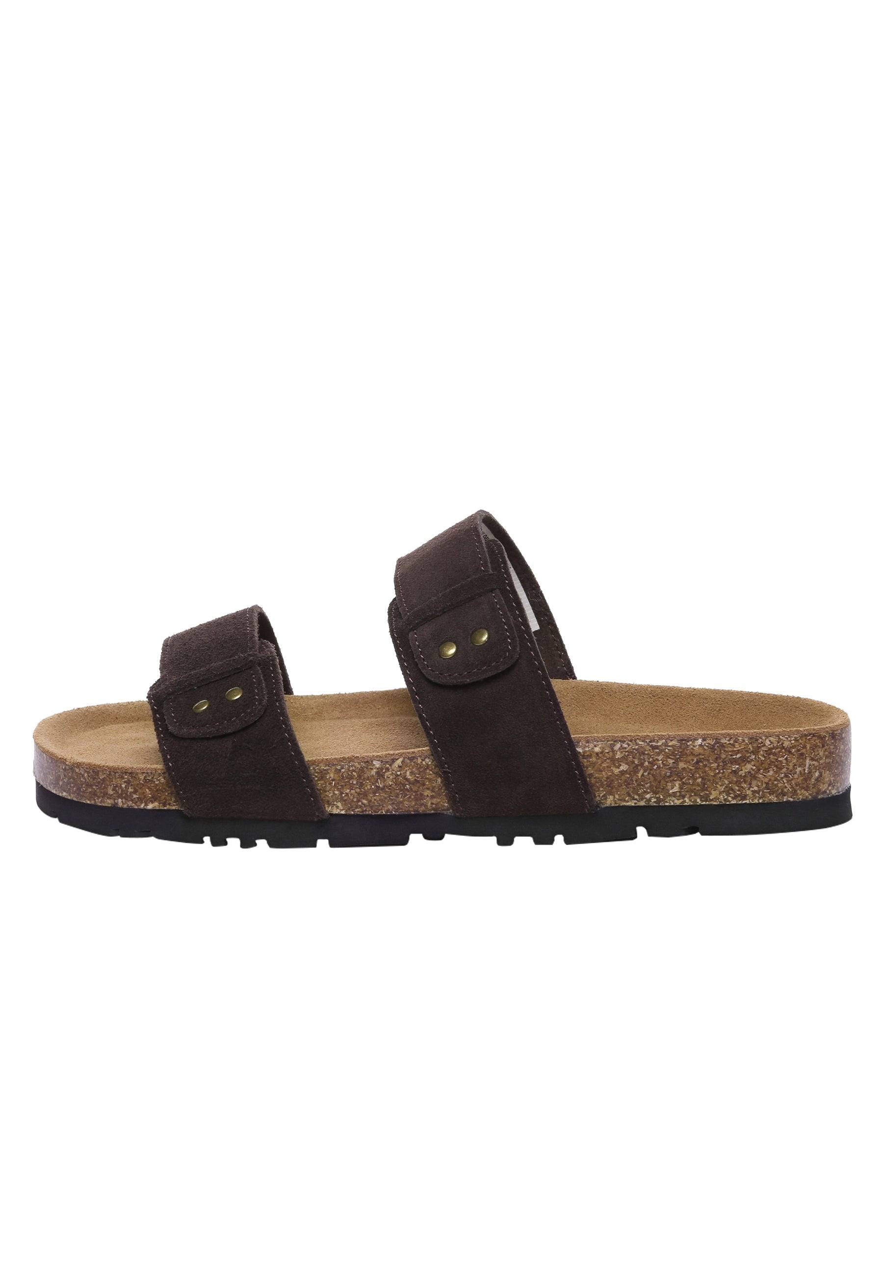 Everau Australia Women's Brown Scarlet Leather Sandals In Chocolate In Brown