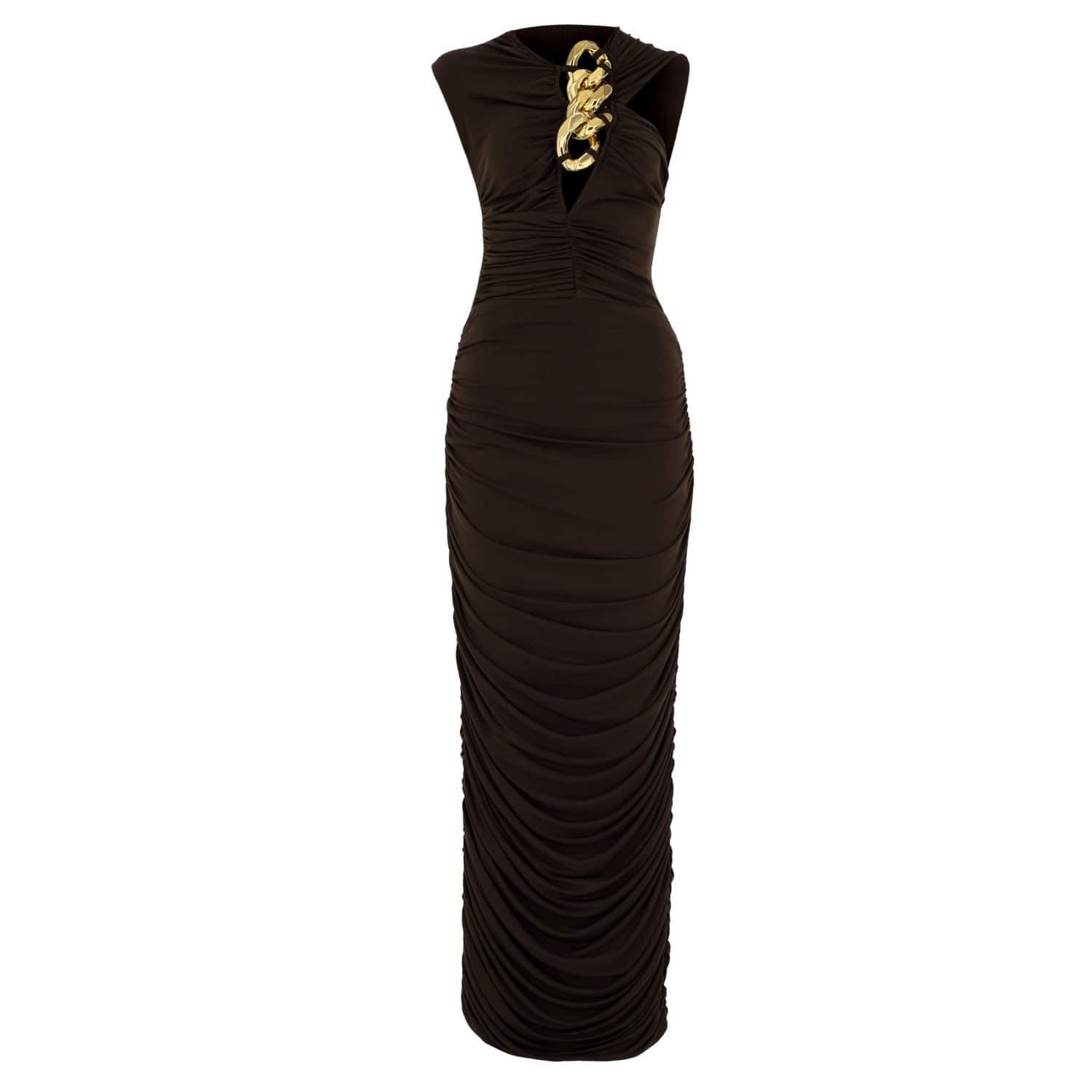 brown chain dress Off Shoulder Slit Bridal Gown by GLS Gloria GL3545 3XL / Ivory main image 1