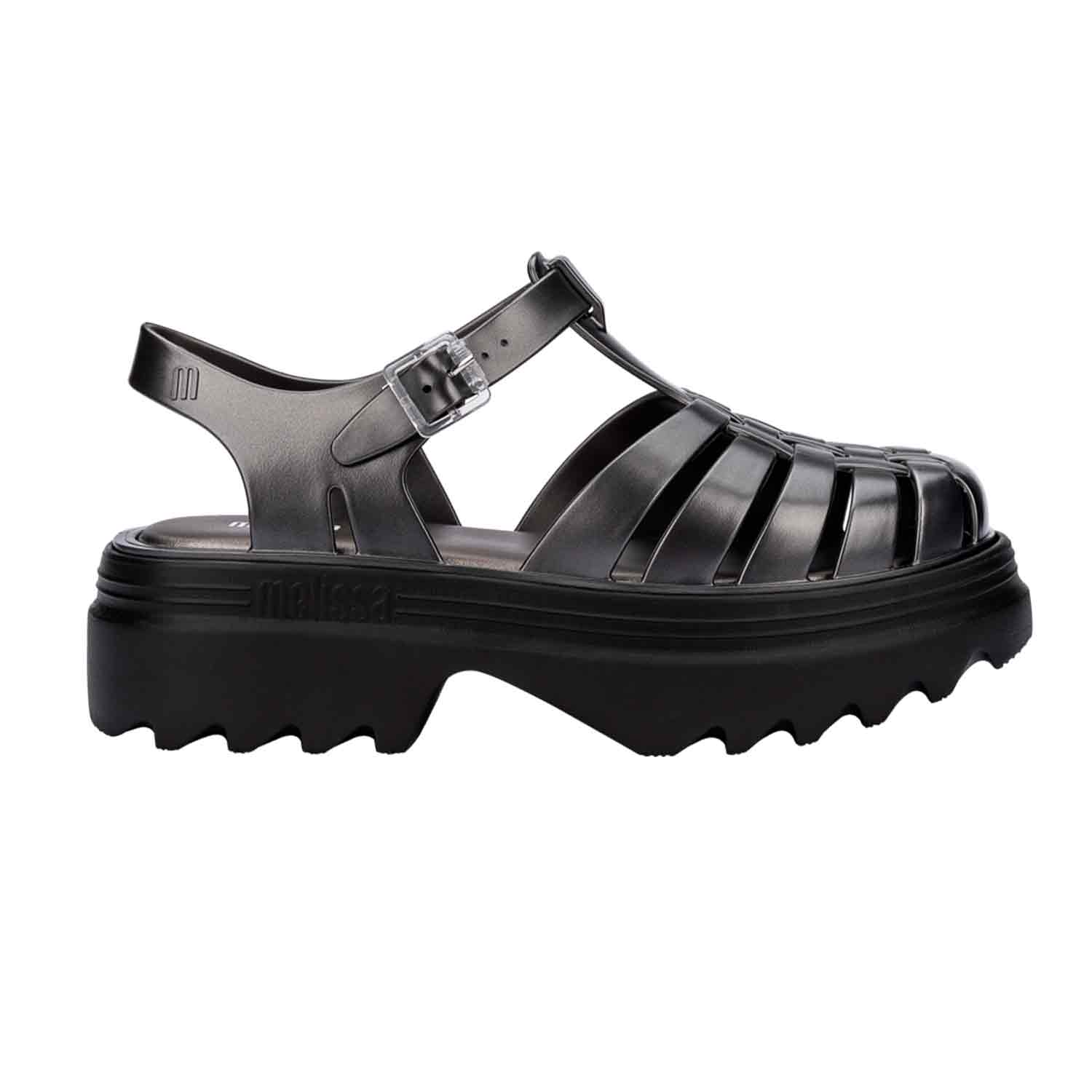 Melissa Possession Ii Fisherman-inspired Platform Sandals Women In Black