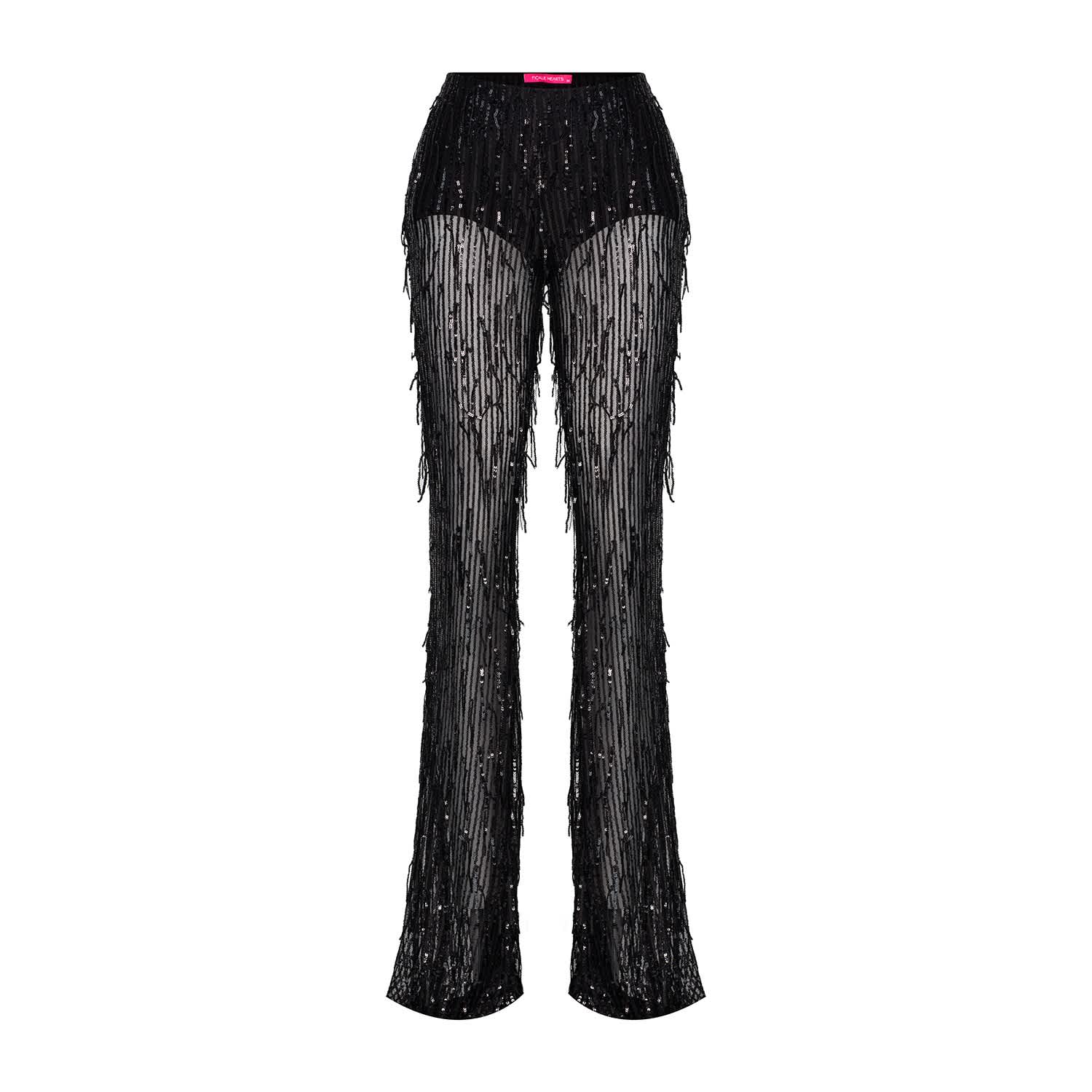 Any Old Iron Black Fringe Trousers