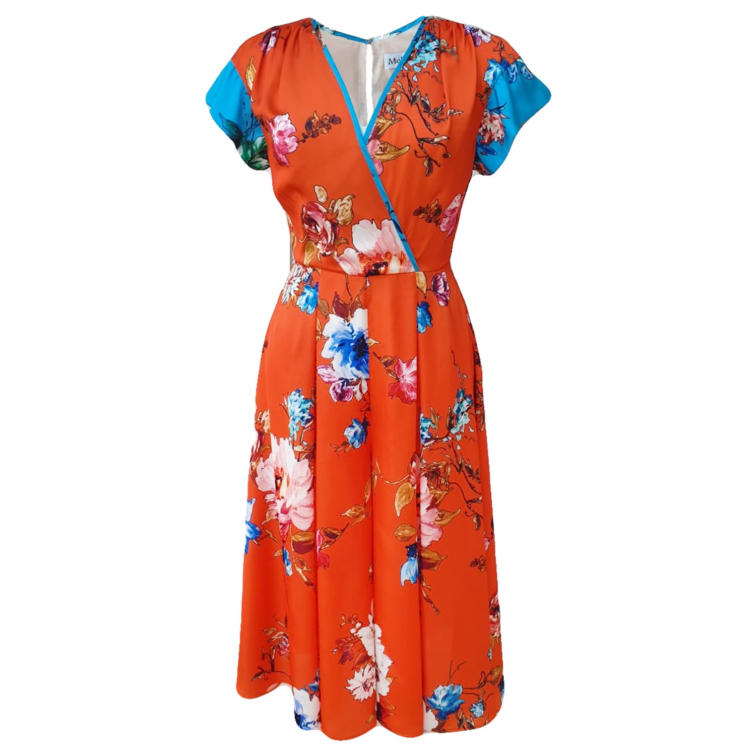 Women’s Yellow / Orange Beverly Orange Jumpsuit In Floral Print Small Mellaris