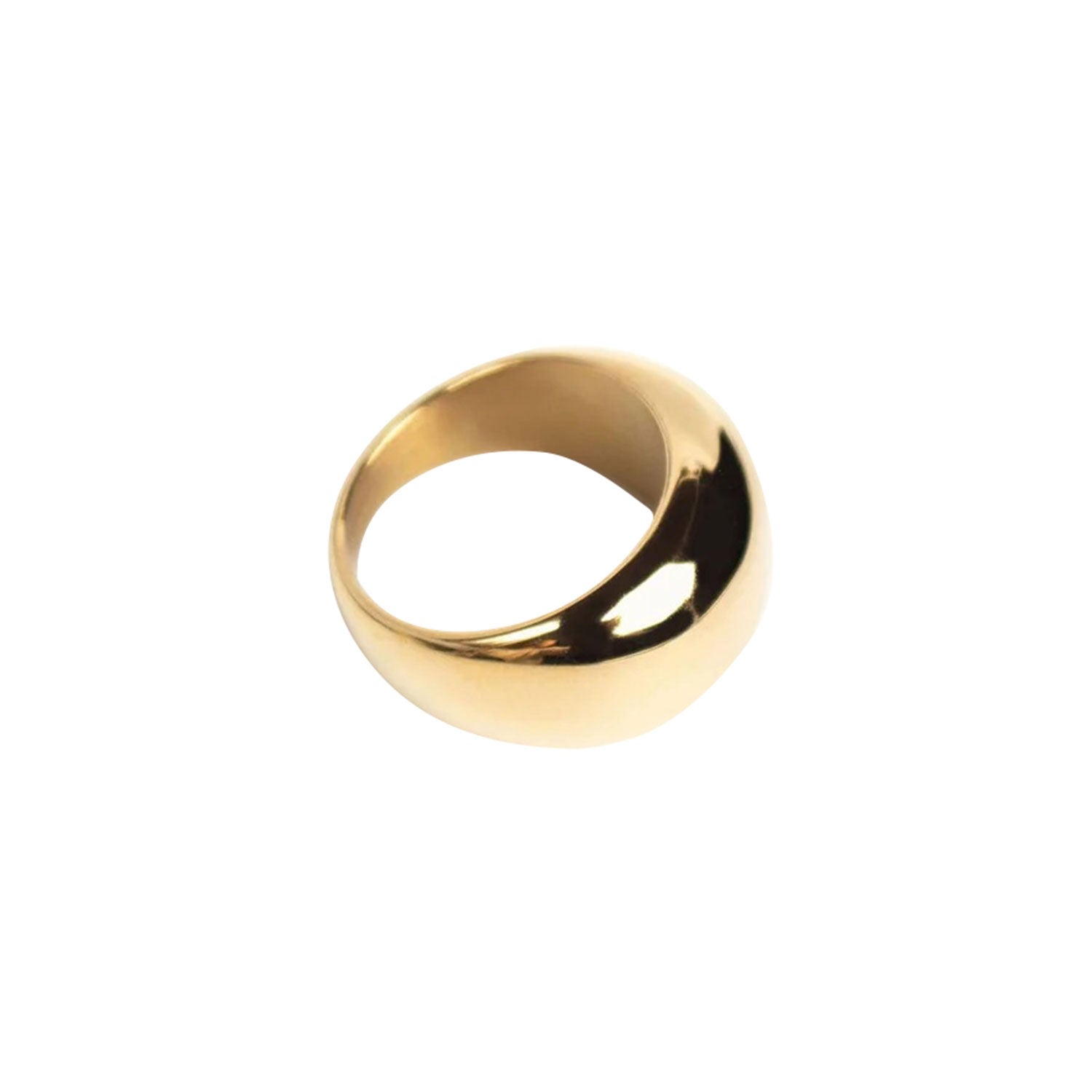 Outofoffice Women's Dome Ring Gold Minimal  Modern Chunky Statement Bold Everyday Staple Ring