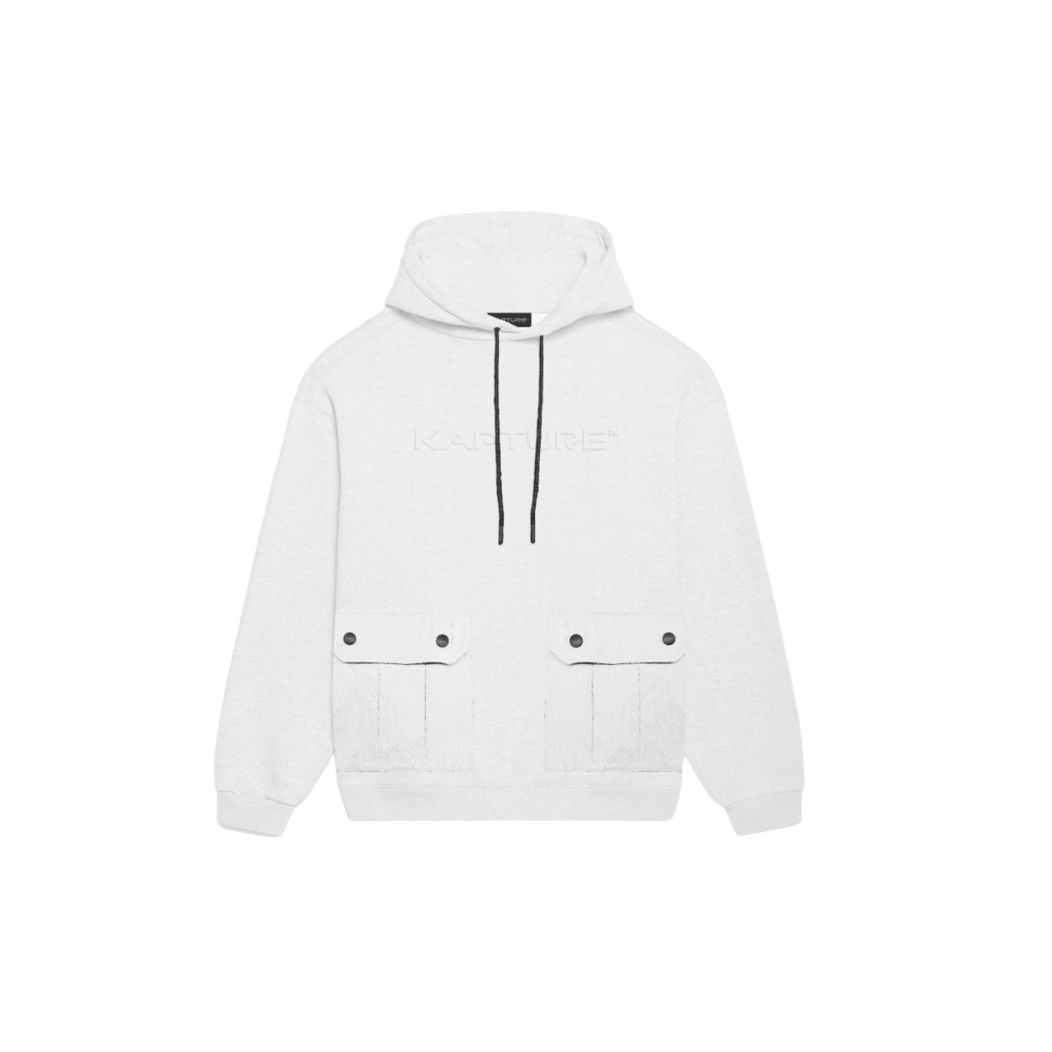 Kapture Unisex Travel Logo-print Pocket Hoodie - White In White
