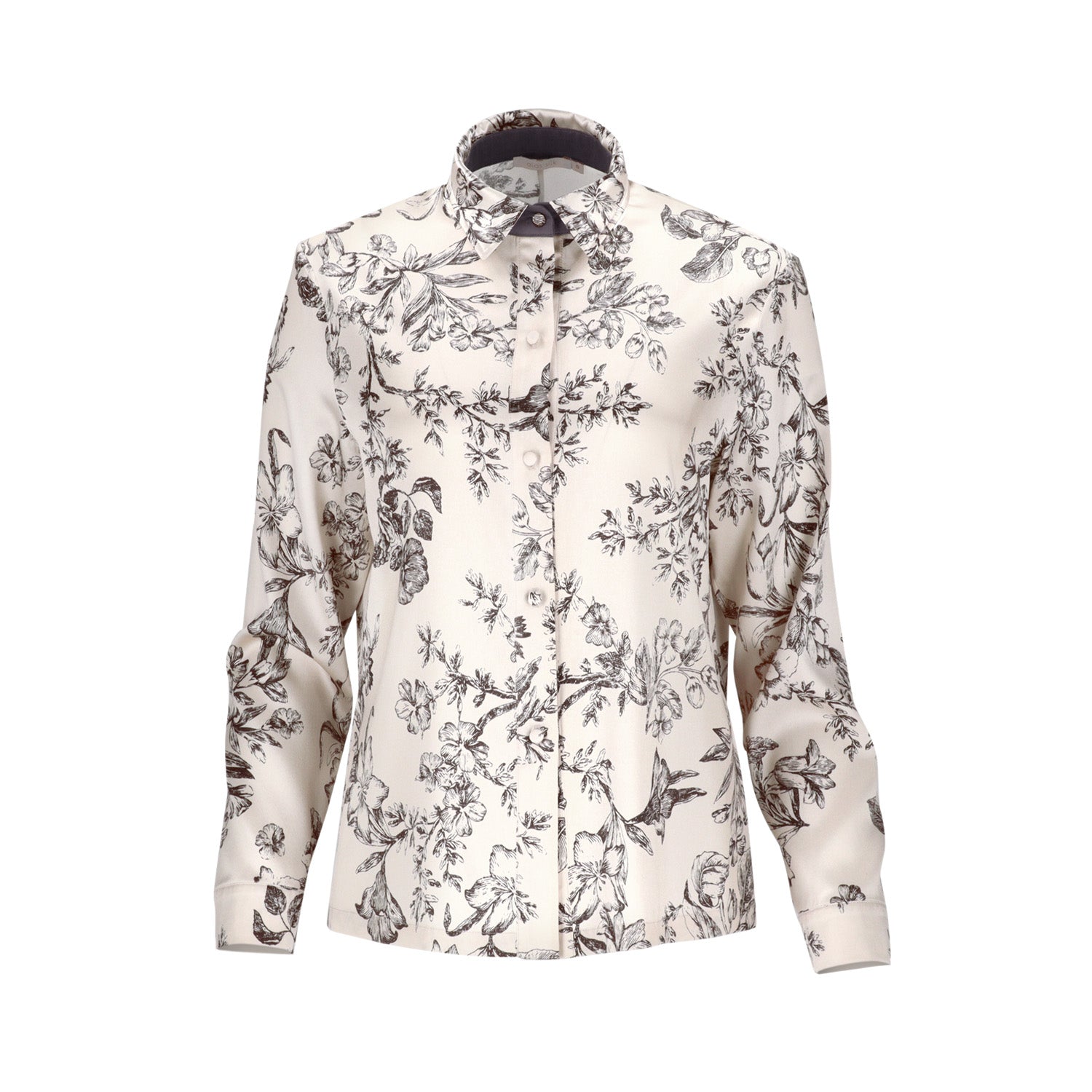 Alas Silk Long Sleeve Shirt In Purple