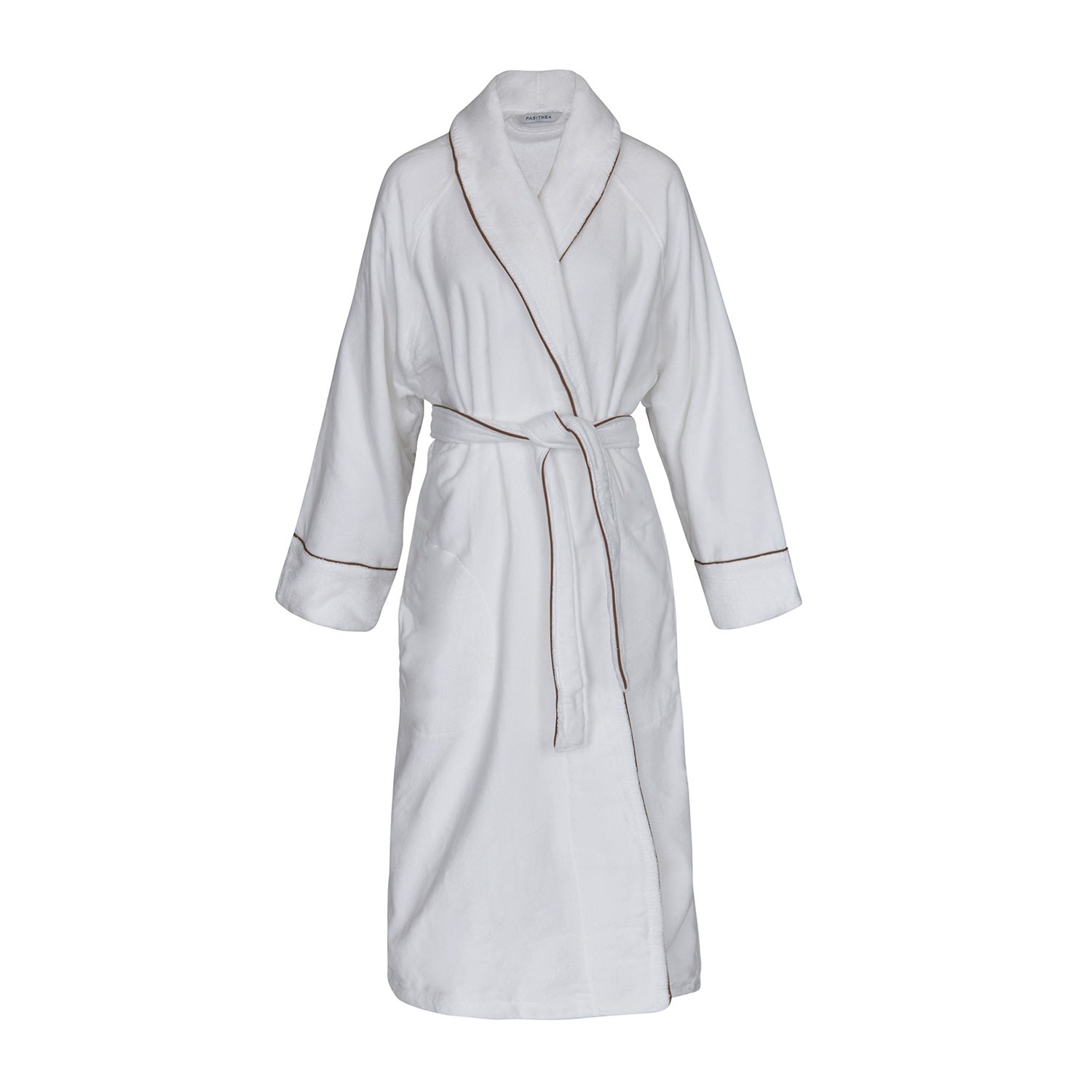 Women’s Organic Cotton Velour Robe - White Small Pasithea Sleep