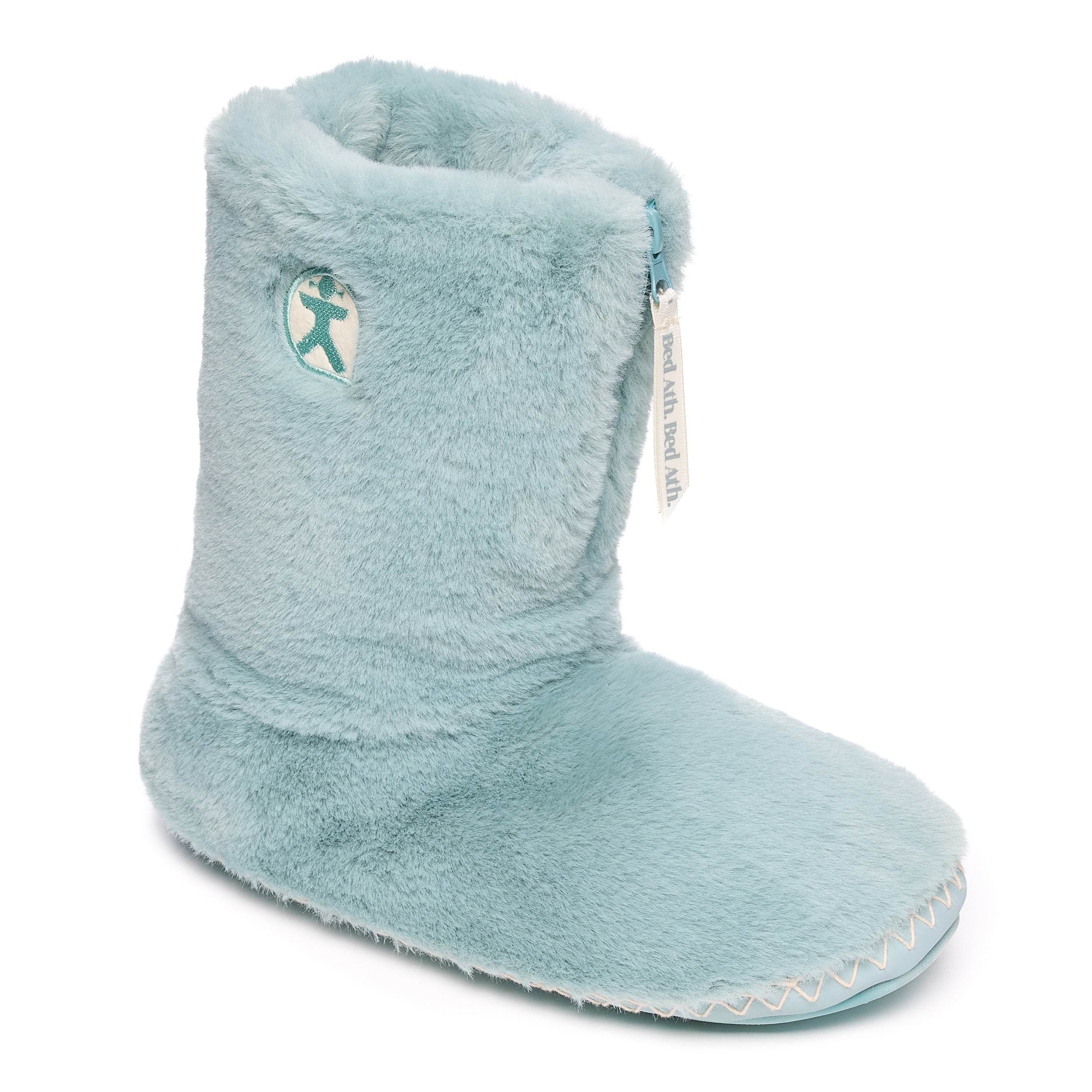 Bedroom Athletics Women's Blue Marilyn - Classic Faux Fur Slipper Boot - Seafoam