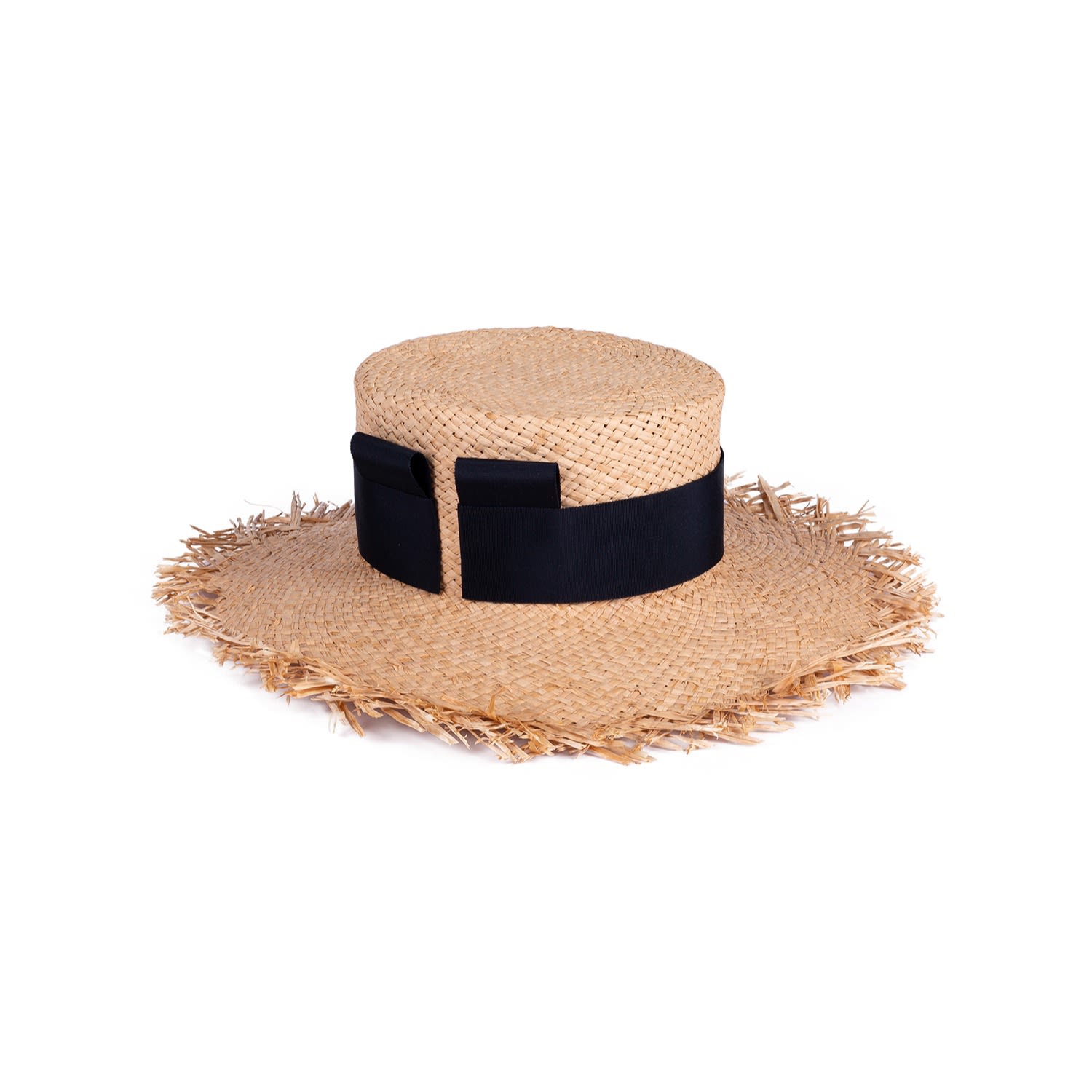 Sibi Hats Women's Neutrals Fun Mountain -  Wide Brim Straw Boater Hat