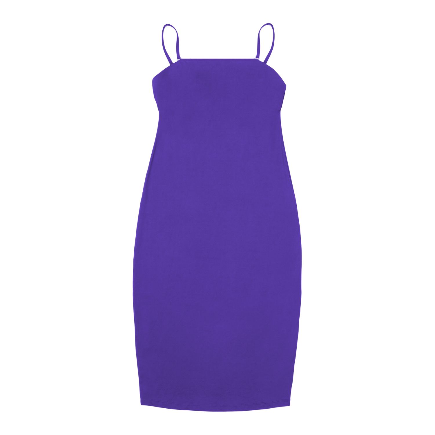 Women’s Pink / Purple Stretch Midi Dress With Removable Straps - Purple Large Rest & Relax