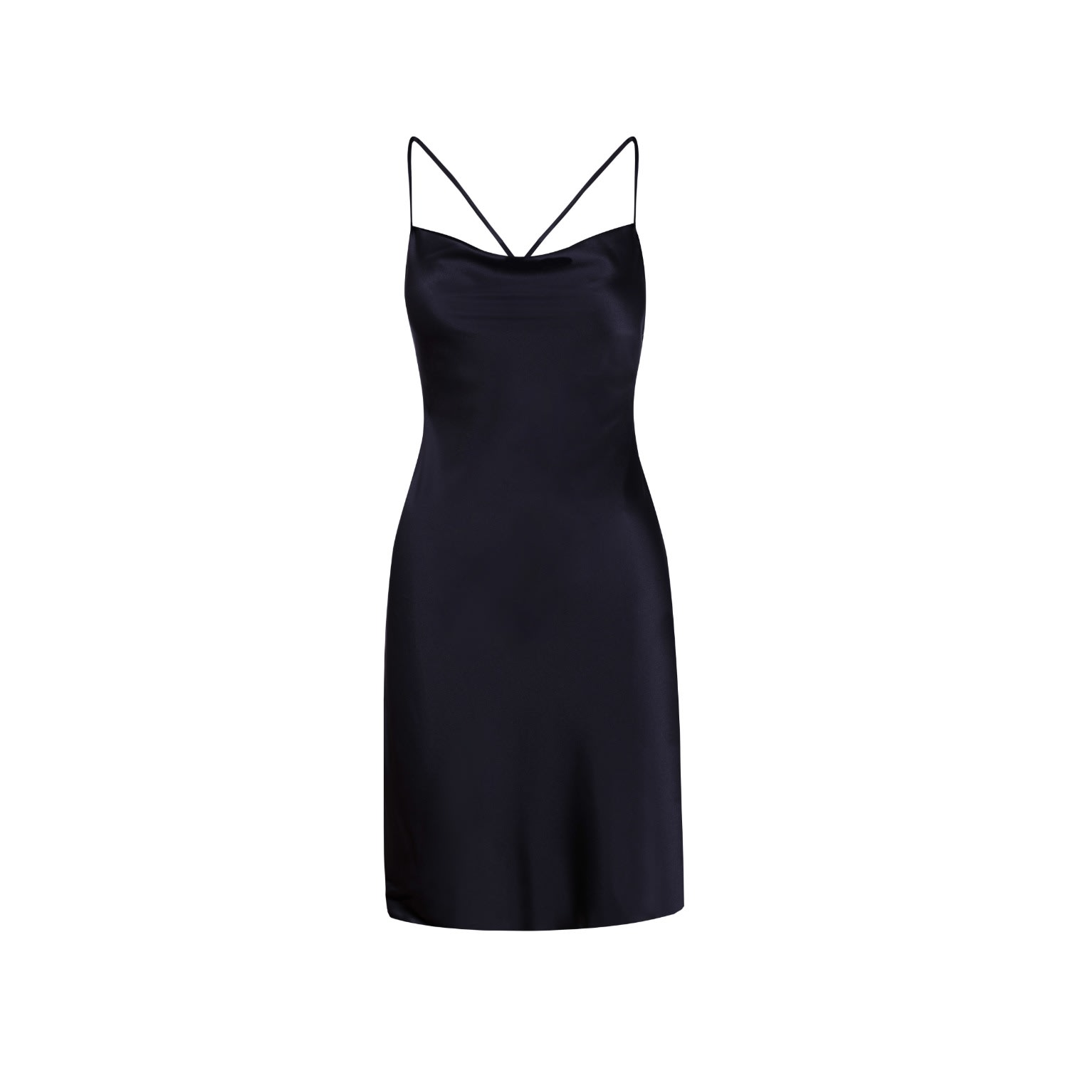 Incantevole Milano Women's Silk Short Dress In Black In Black