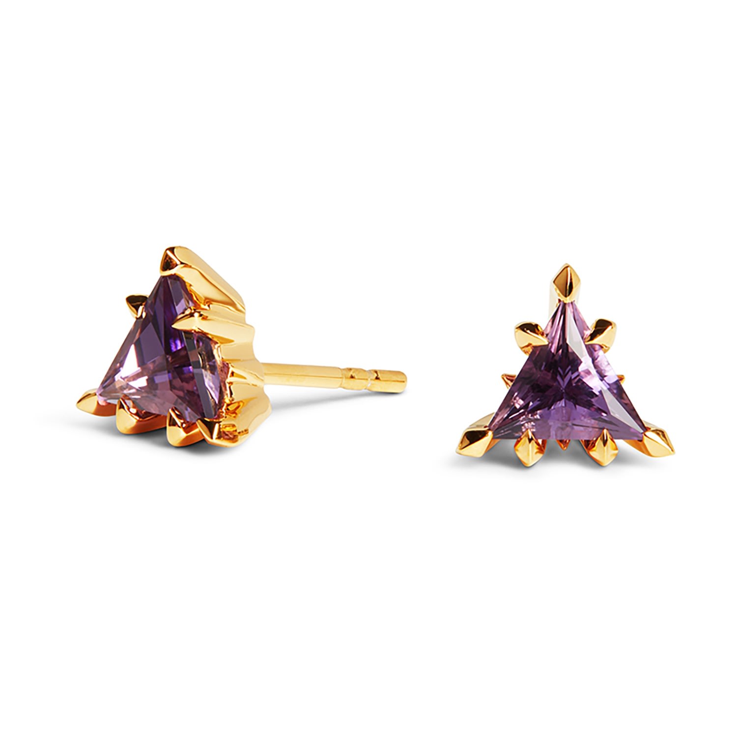 Women’s Trillian Earrings - Gold And Amethyst Kasun