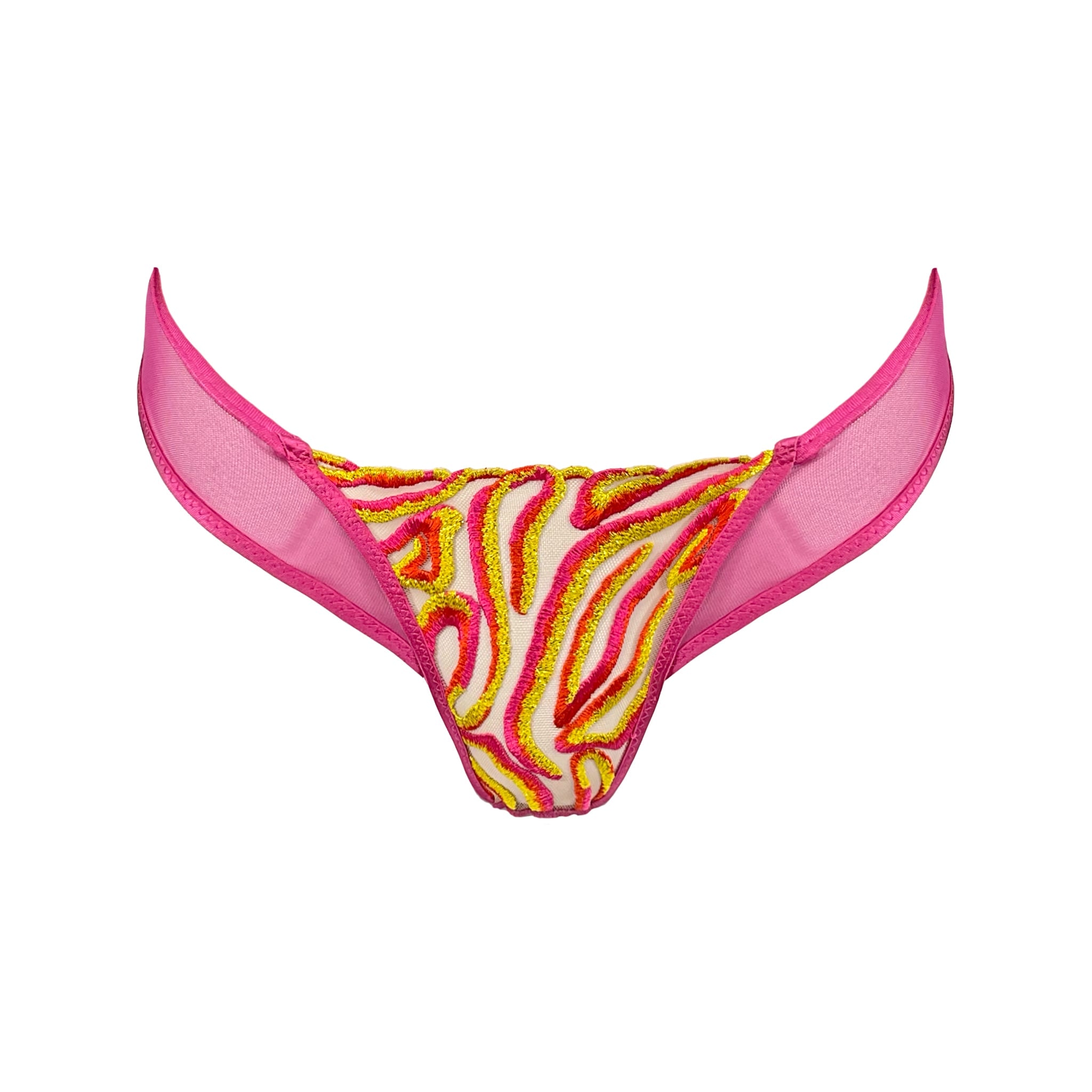 Somewhere Never Women's Pink / Purple / Yellow Running Wild Brazilian Brief In Pink/purple/yellow