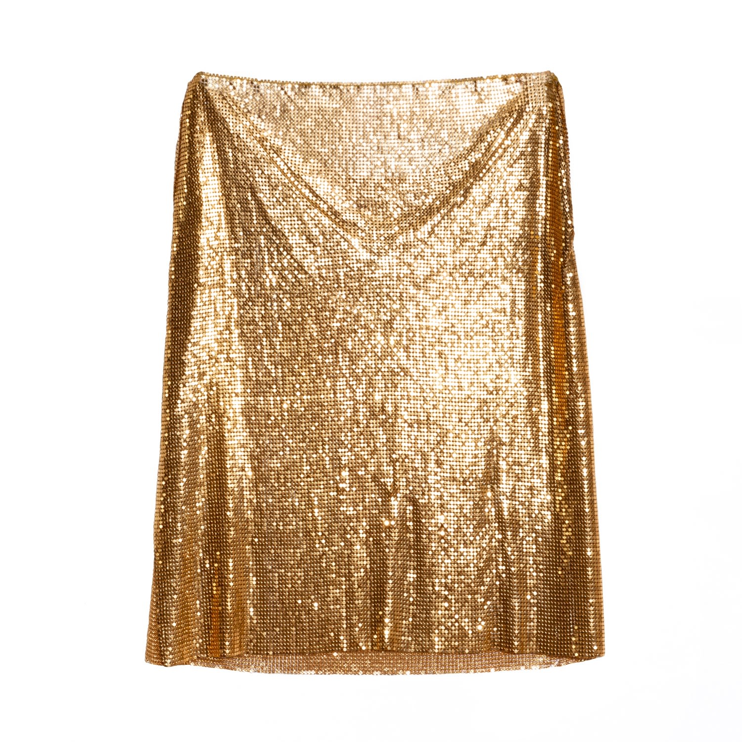 Women’s Gold Sparkle Skirt Extra Large Paloma Lira