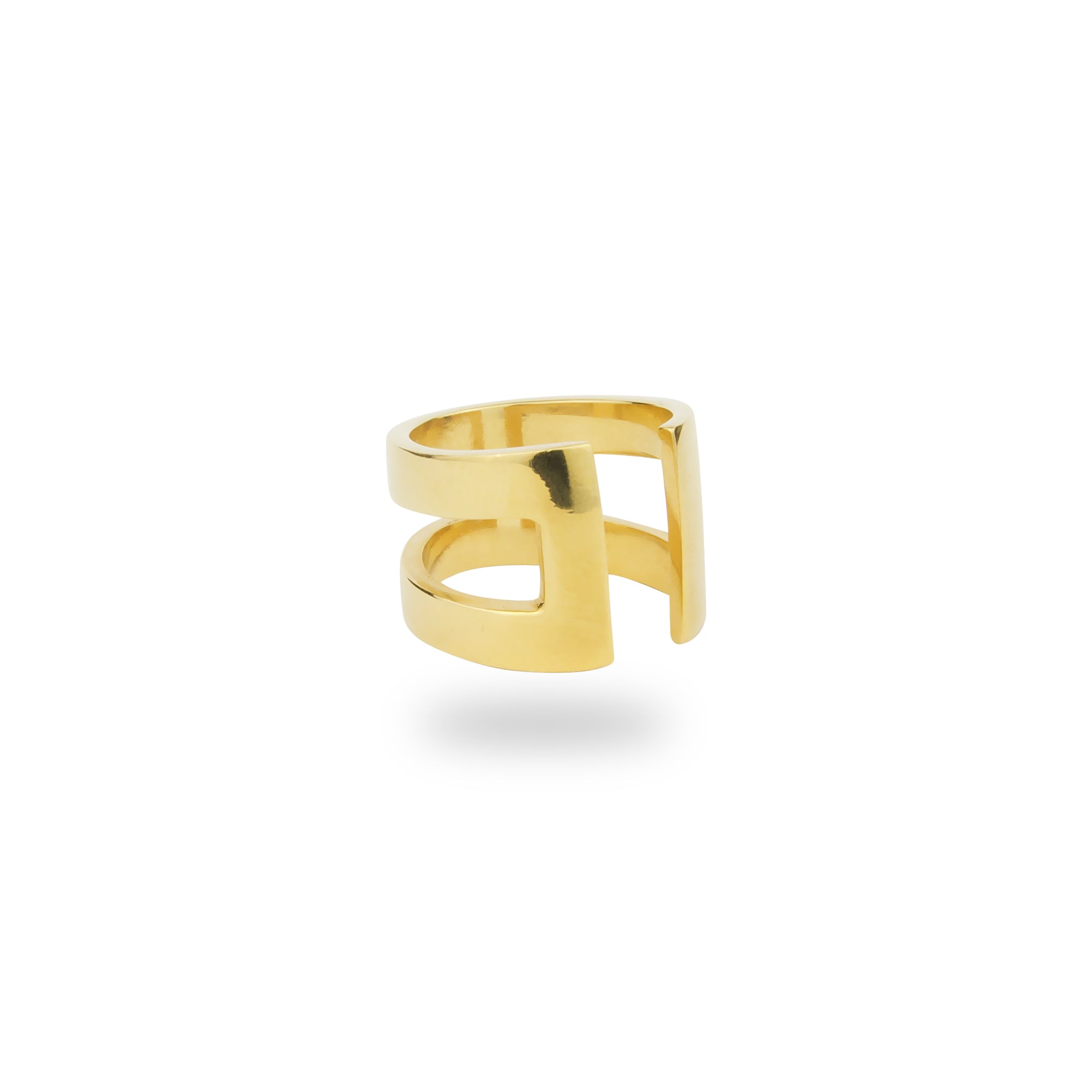 Phira London Men's Double Band Gold Ring In Gold