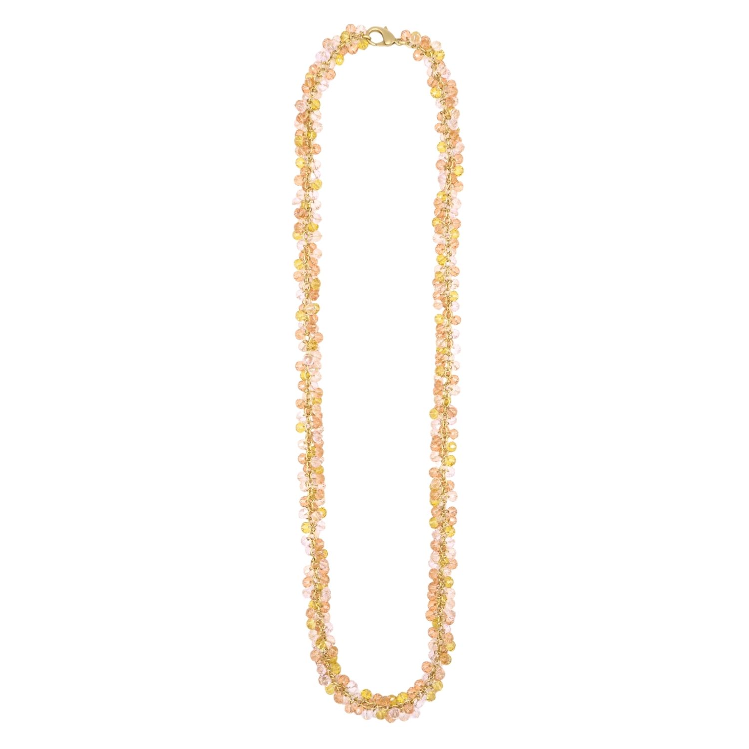 Sita Nevado Women's Yellow / Orange Long Grosella Necklace - Yellow And Pink