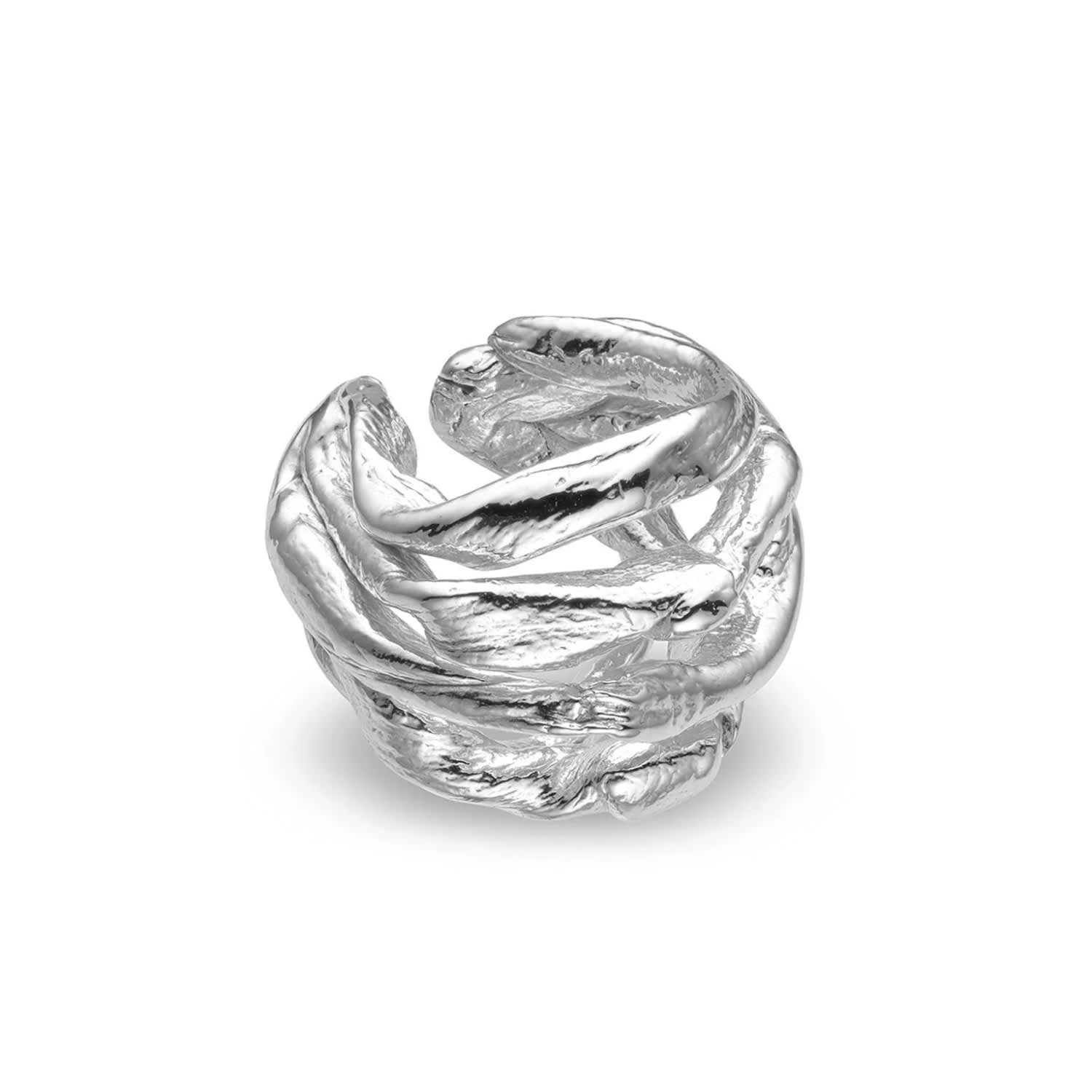 Eva Remenyi Women's Talisman Wave Ear Cuff Silver