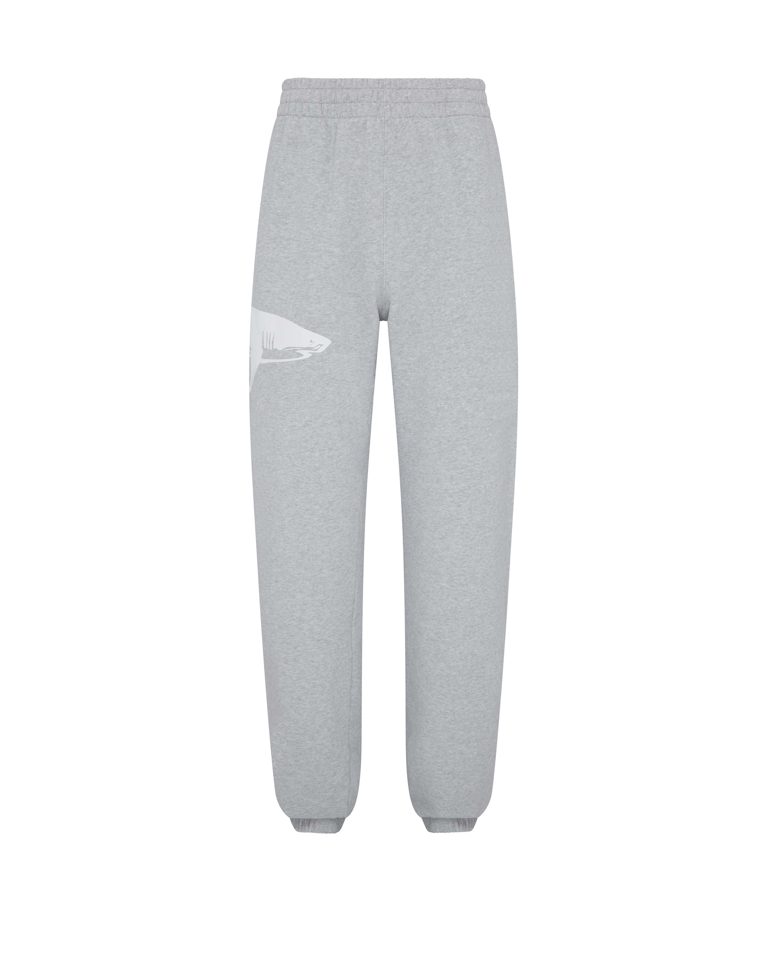 Let's Swim Shark-logo Track Pants In Grey