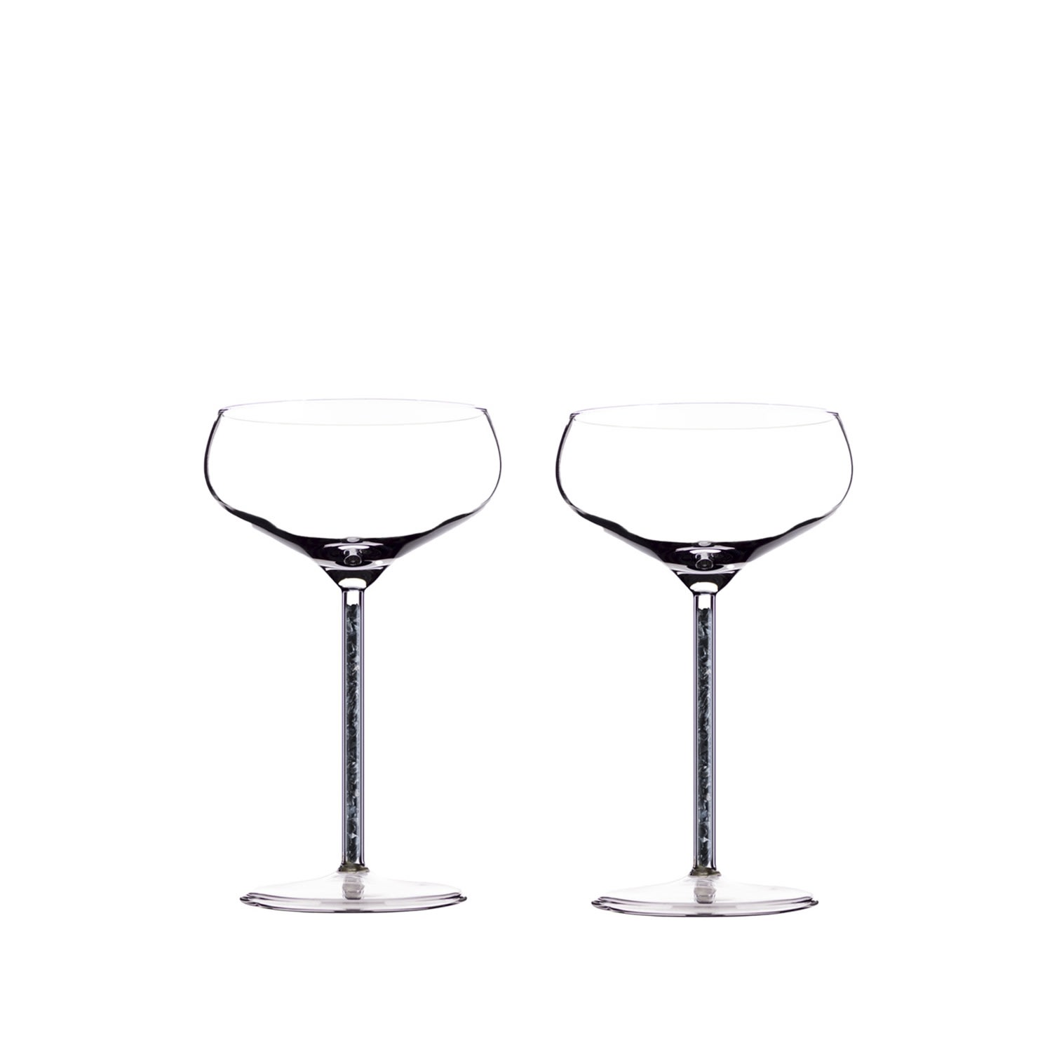 Greatfool Black Champagne/cocktail Coupe - Alabaster - Two Piece In Transparent