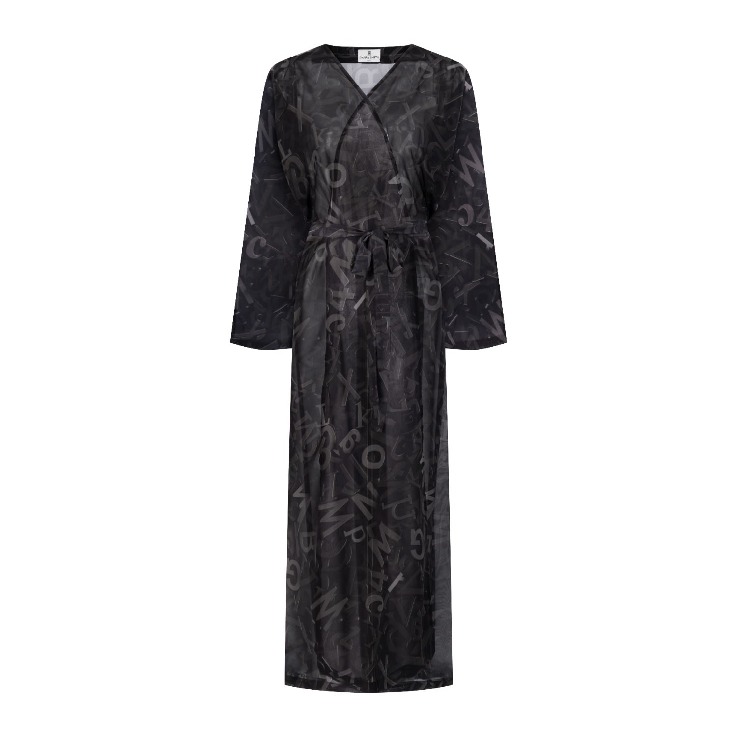 Women’s Abc Translucent Kimono - Black Small Dhara Sheth Dubai