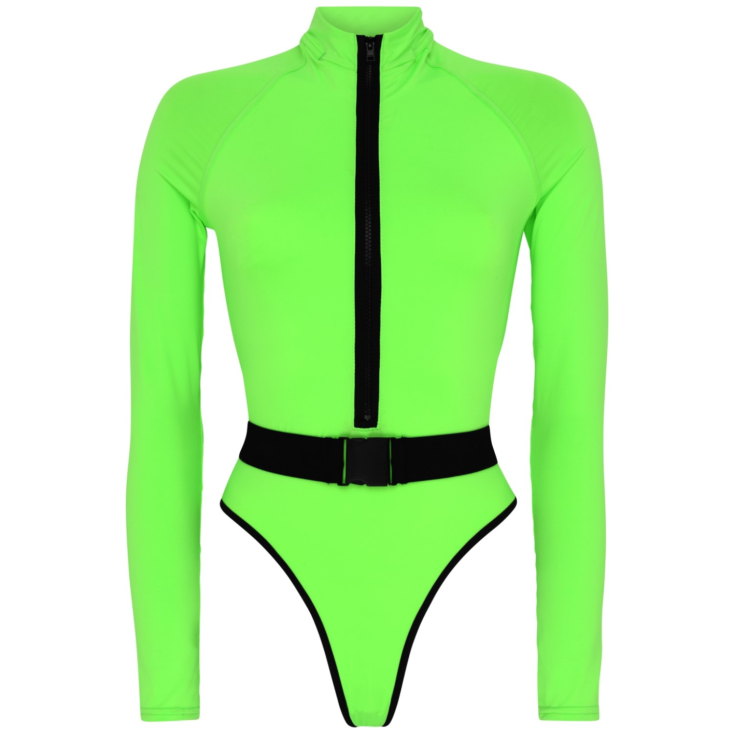 Women’s Surf-Up Neon Green Swimsuit Medium Noire Swimwear