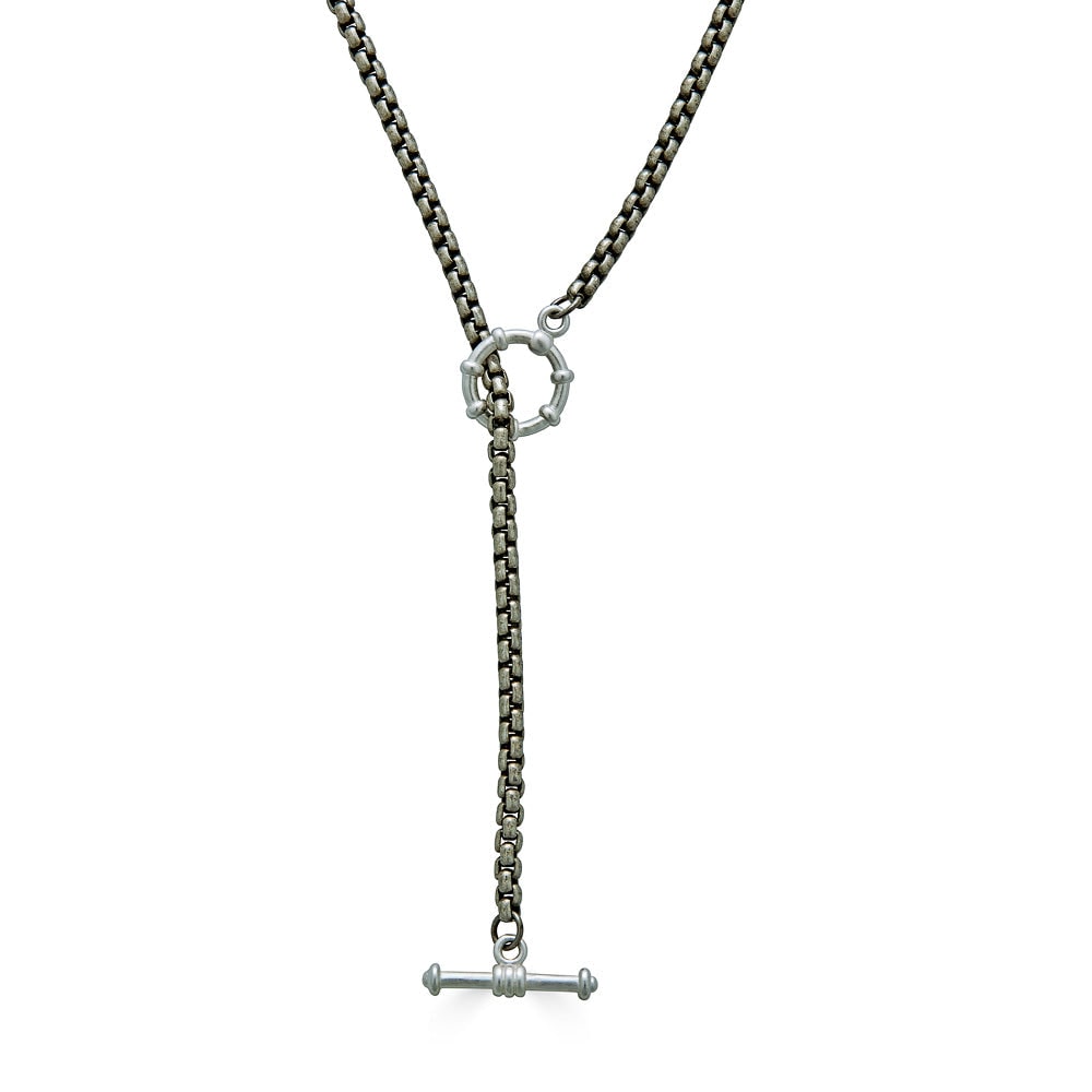 Loni Paul Jewelry Women's Silver Box Chain Lariat Necklace-bracelet In Silver