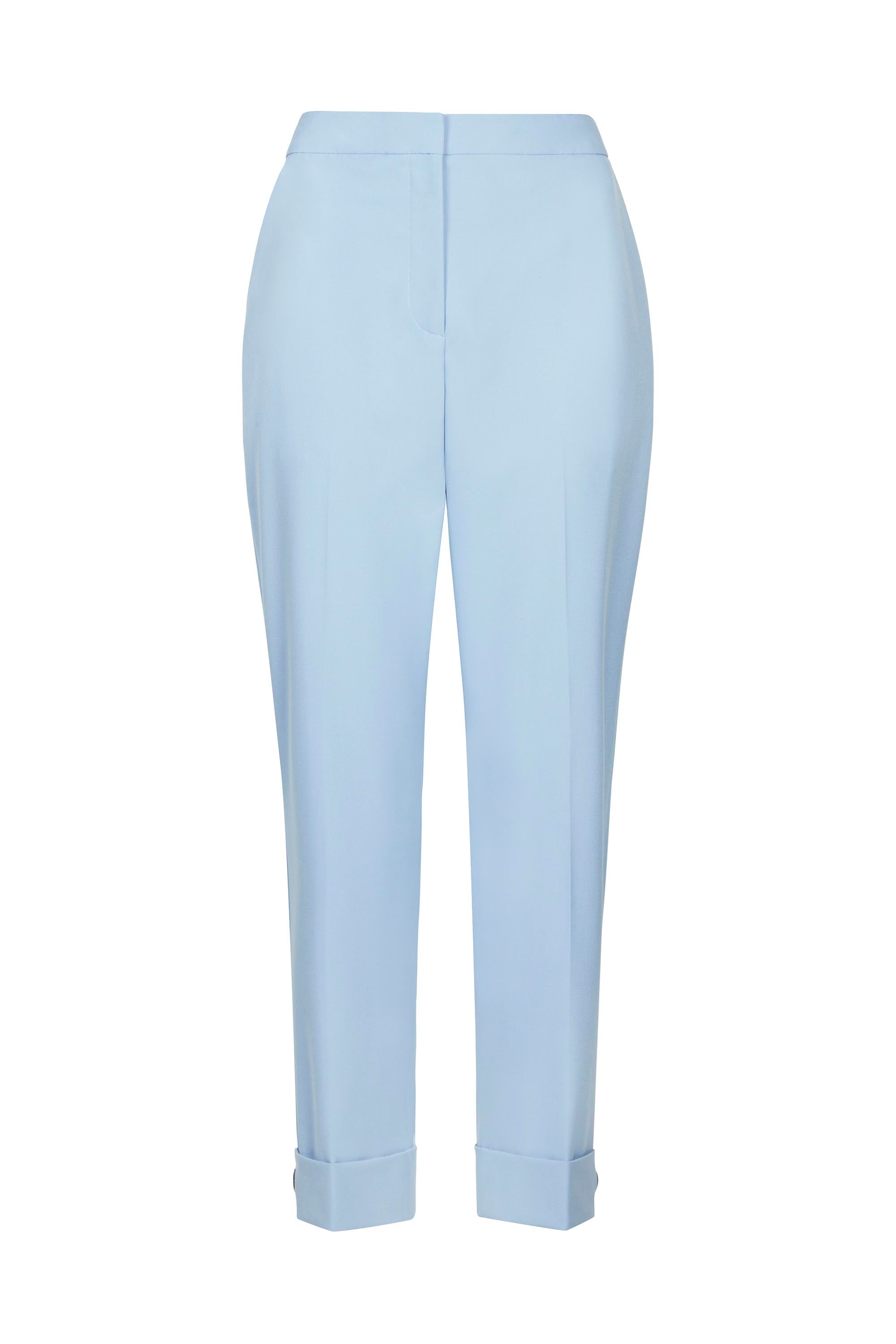 Mirla Beane Women's Blue Skinny Trouser With Cuff Detail In Blue