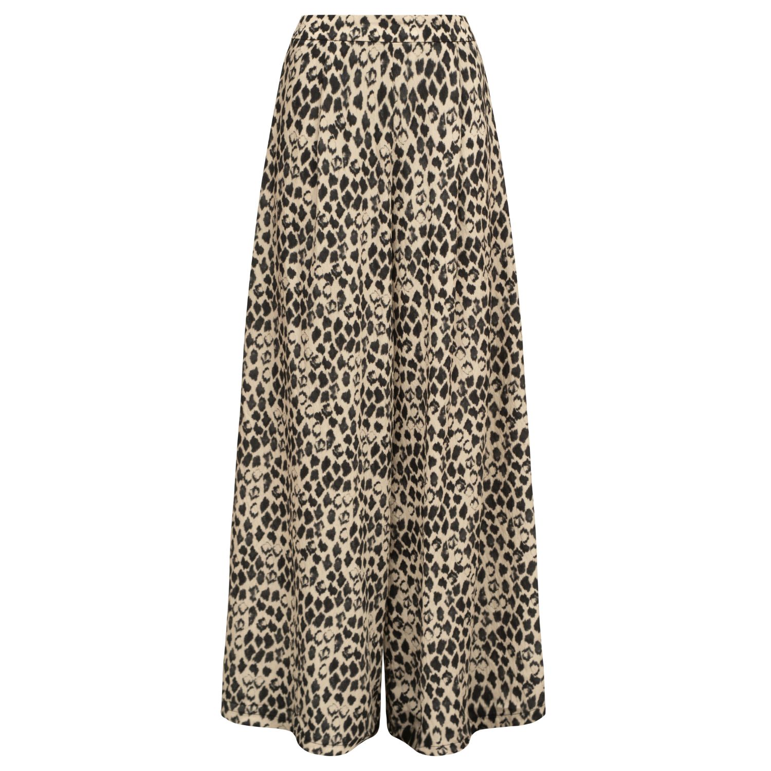 Traffic People Evie Print Trouser In Black In Black/white