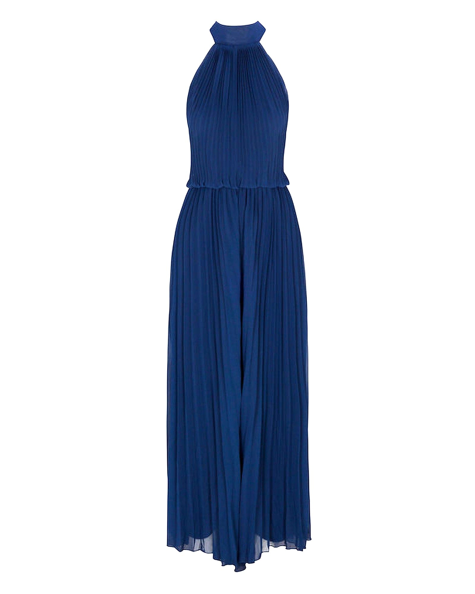Meghan Fabulous Women's Blue Wild Orchid Pleat Jumpsuit - Navy In Blue