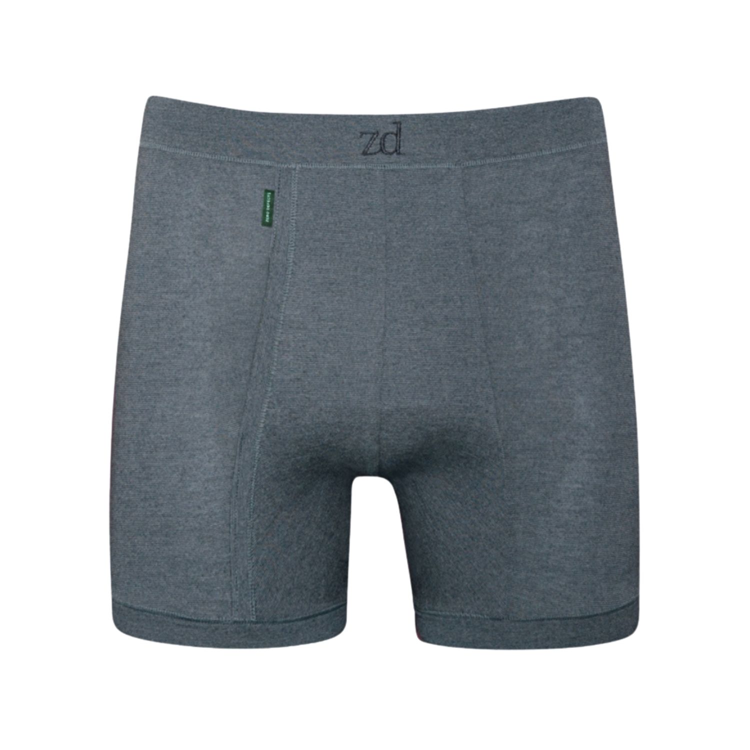 Zd Zero Defects Men's Grey Helios Fly Front Boxer Egyptian Cotton - Superior Quality Premium Comfort - Color Graphit In Grey