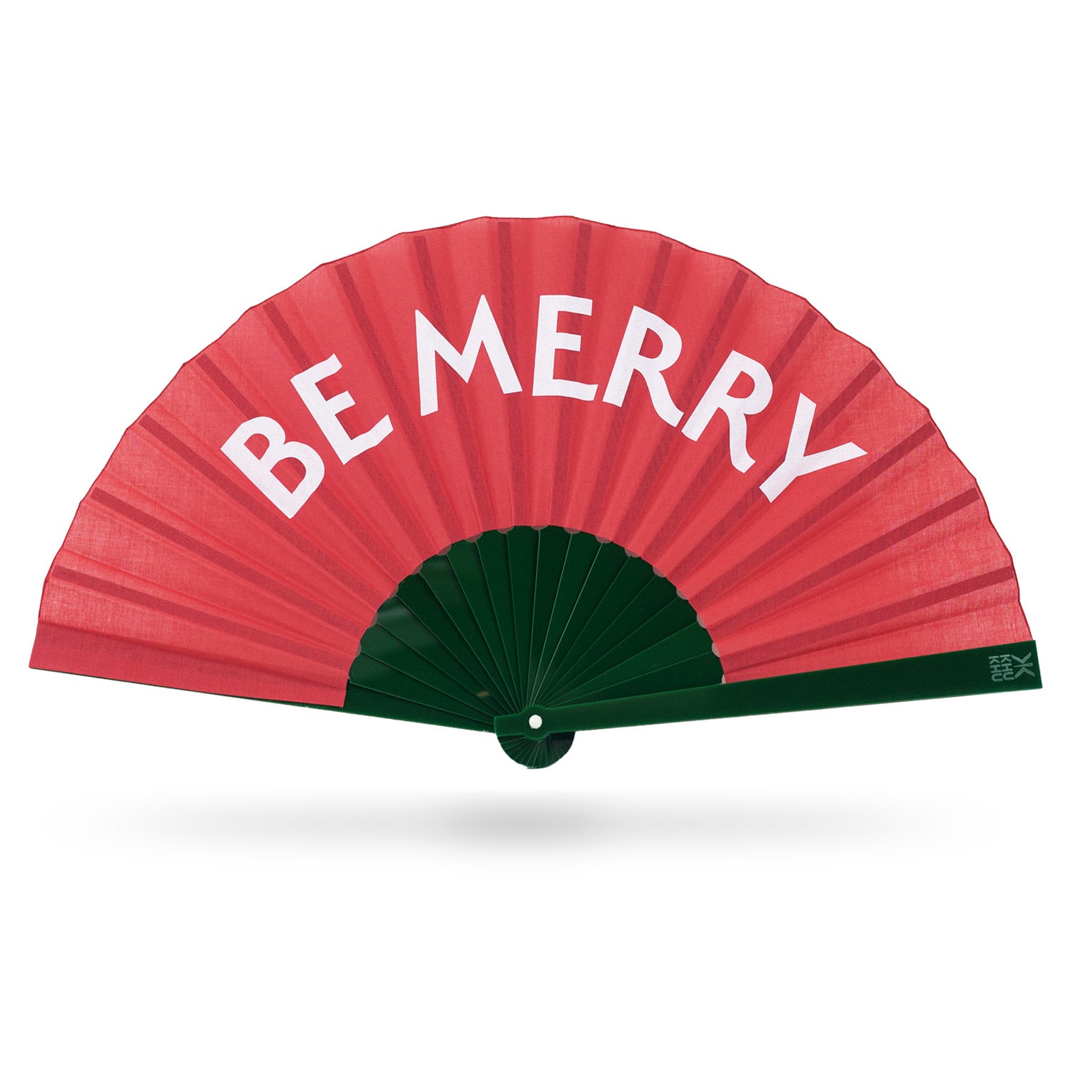 Red / White / Green Be Merry Hand-Fan Khu Khu