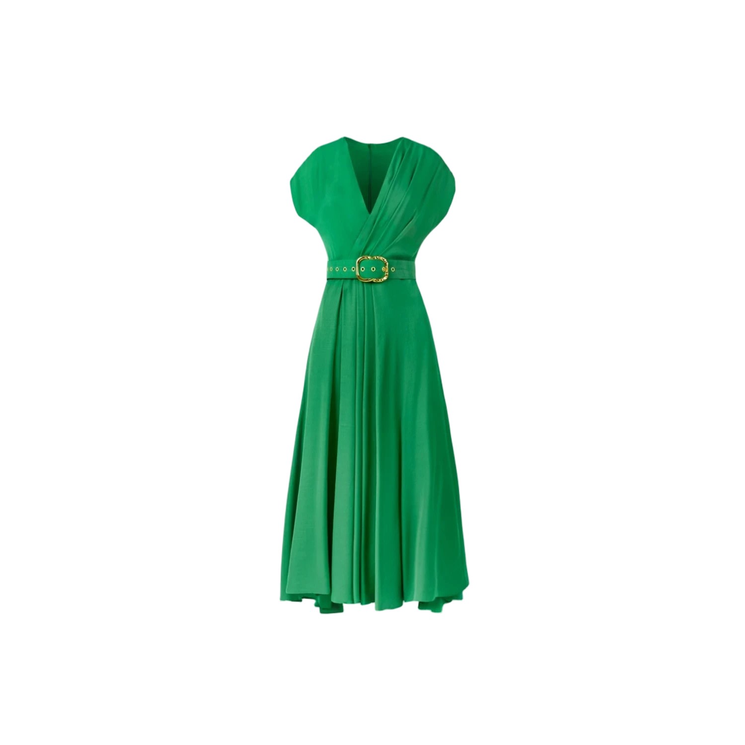 Alina Cernatescu Women's Segue Intense Green Cocktail Dress With Pockets And Textile Belt In Green
