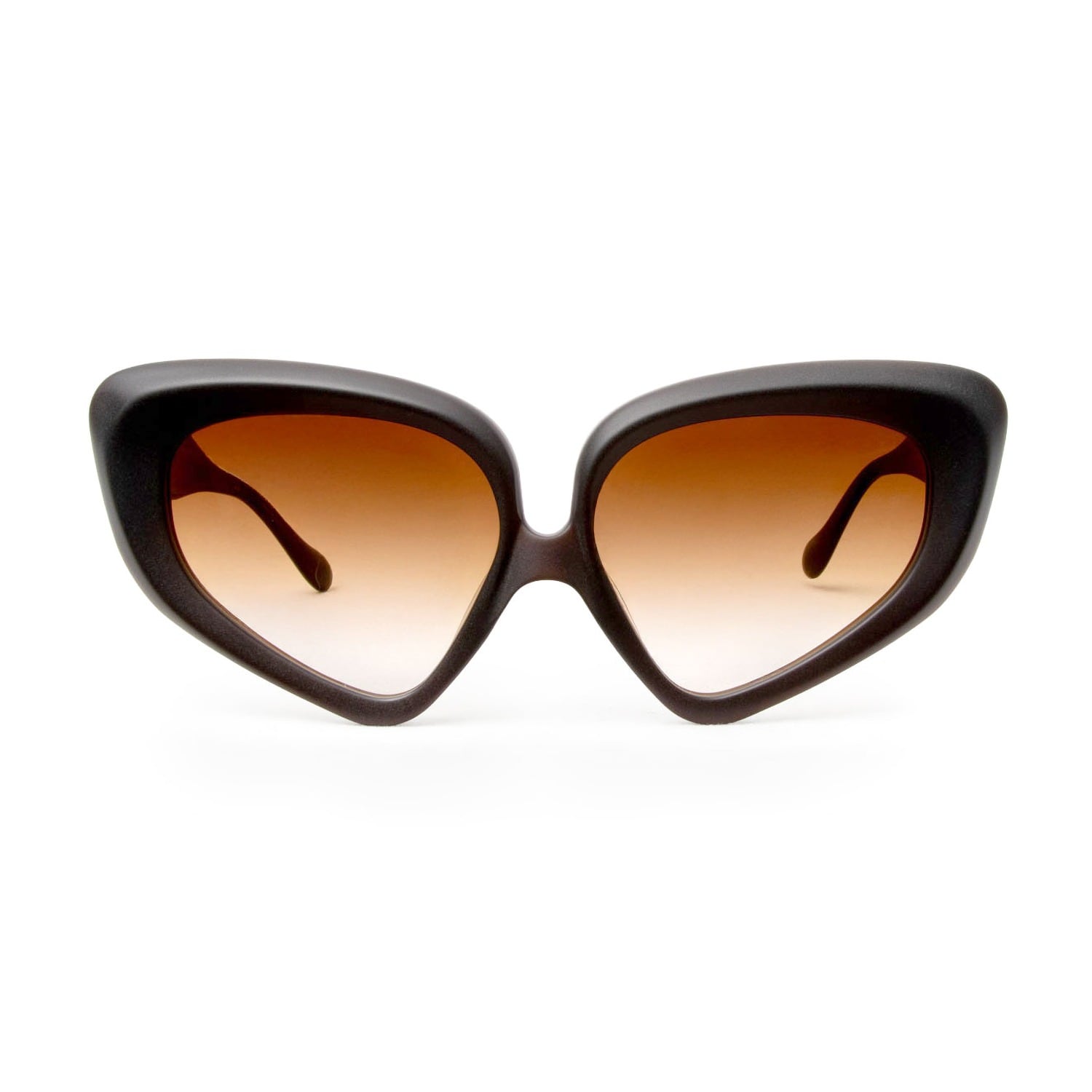 Loop And Egg Women's Black Sunglasses L A G Two Dark Brown