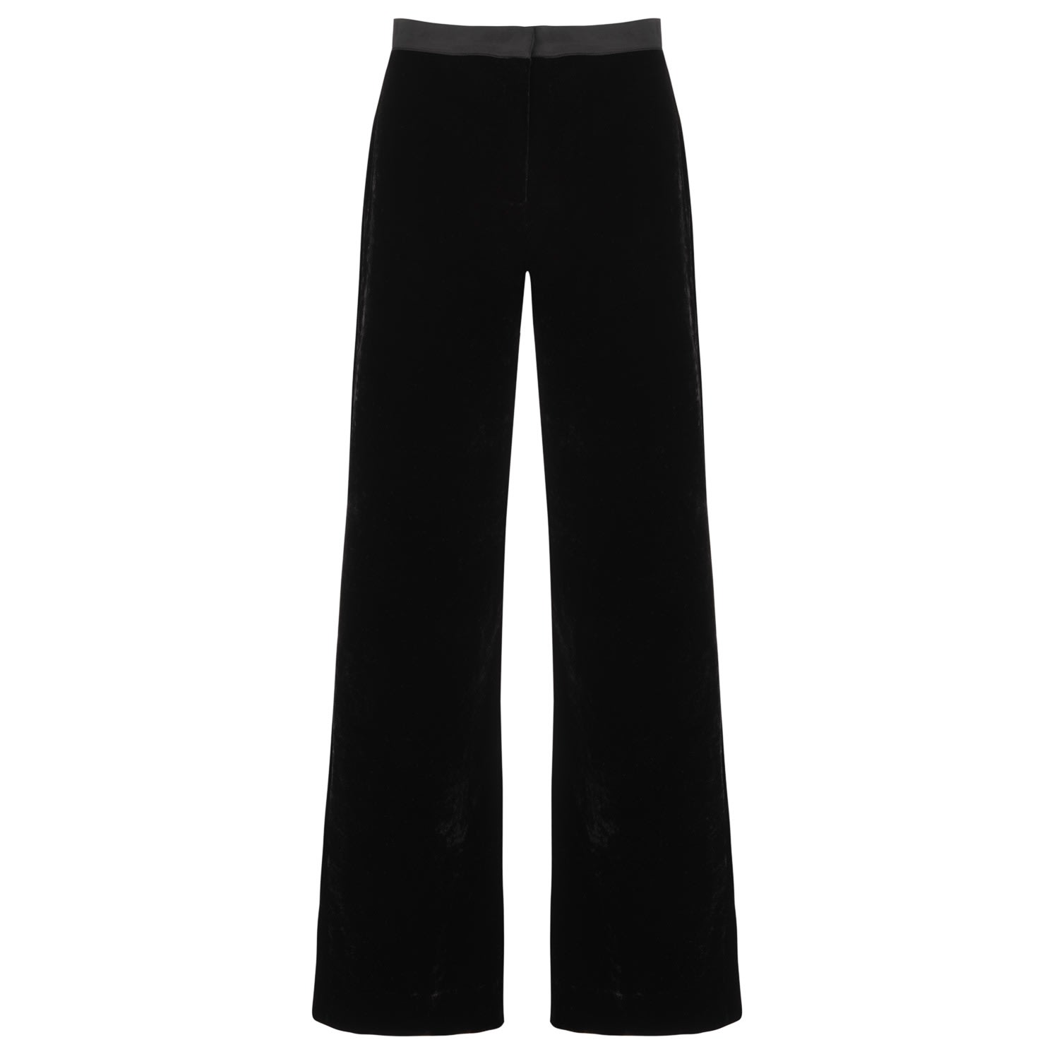 Women’s Black Suki Velvet Palazzo Pants Large Antra Designs