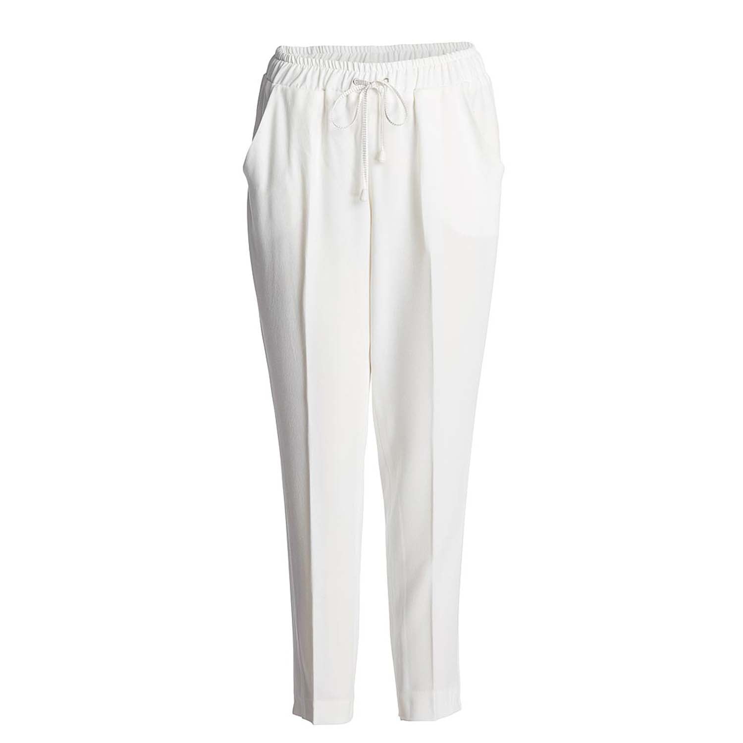 Conquista Women's Neutrals Ecru Crepe Pants By  In Beige