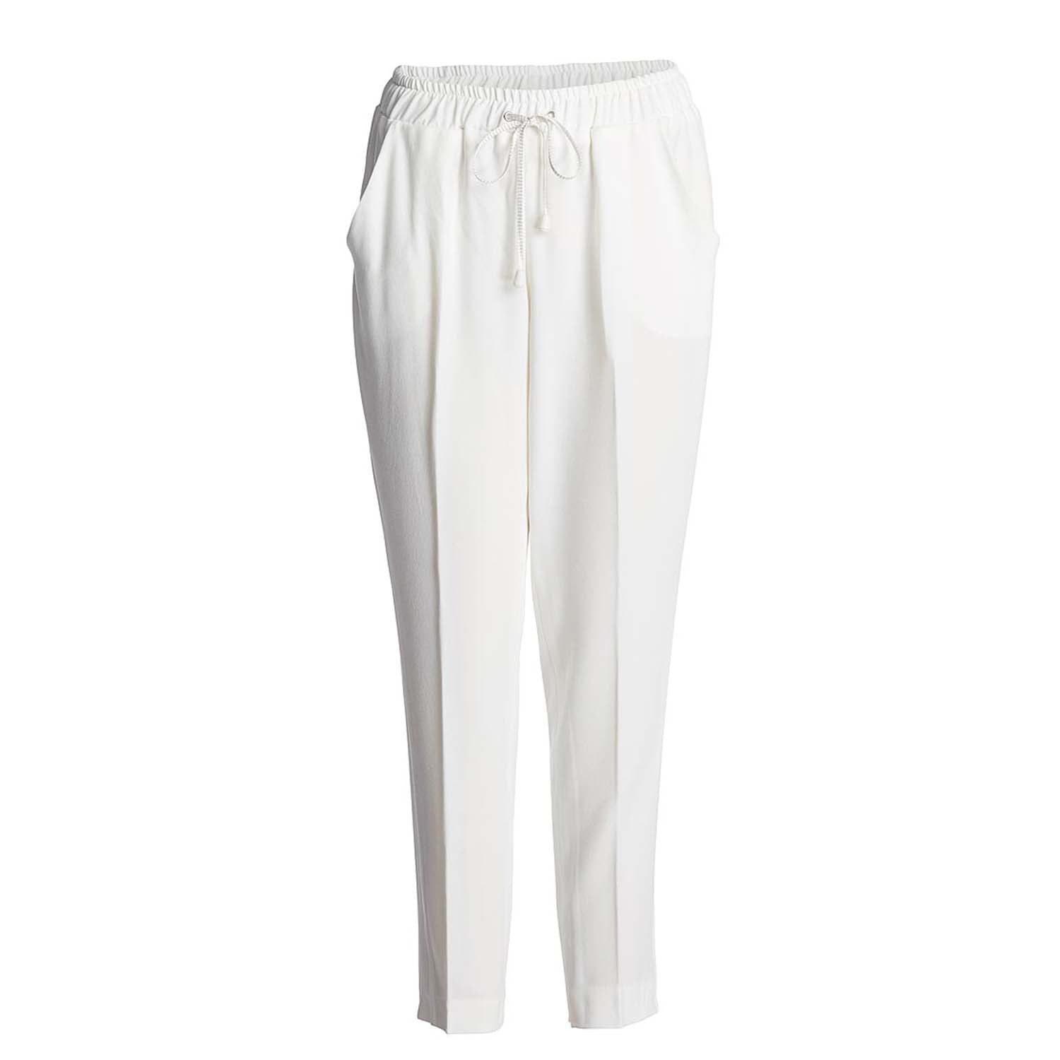 Women’s Neutrals Ecru Crepe Pants By Conquista Xs