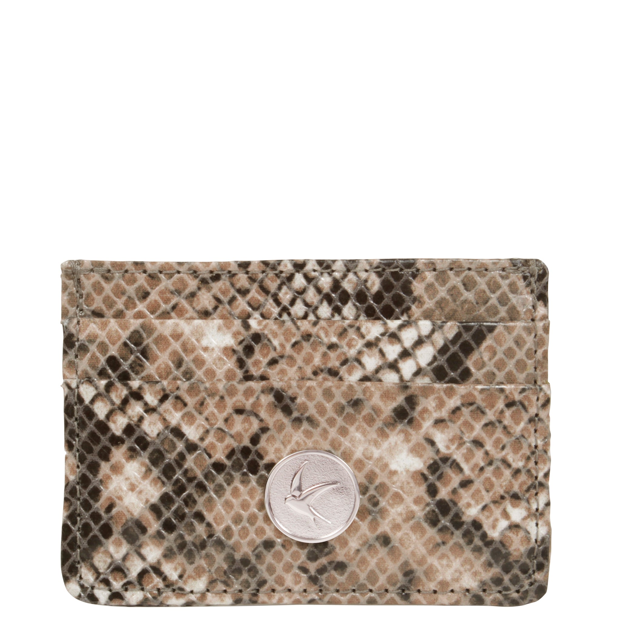 Women’s Neutrals Mia Card Case - Beige Python Svala