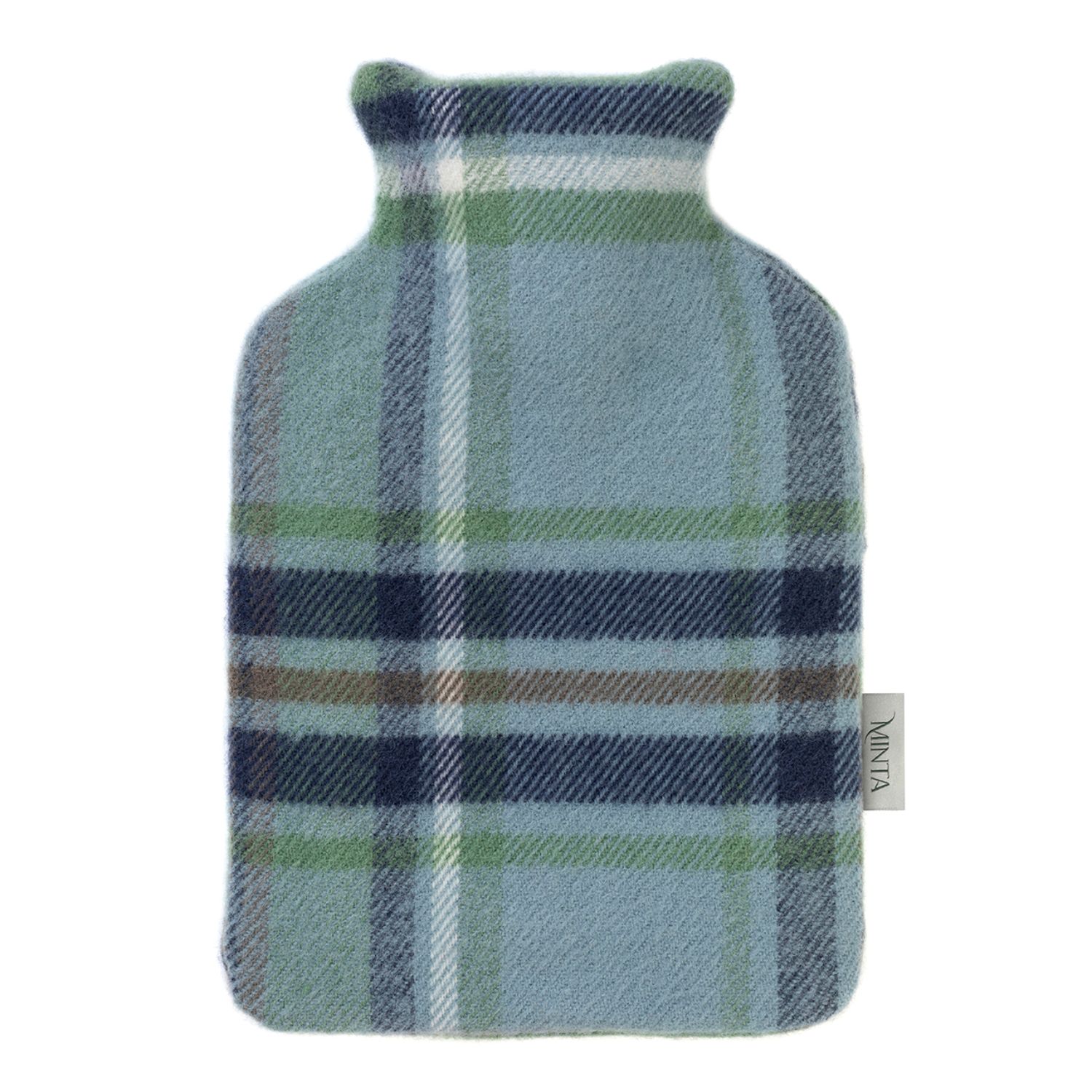 Araminta Campbell Ltd Beech Dappled Skies Lambswool Hot Water Bottle Blue In Blue