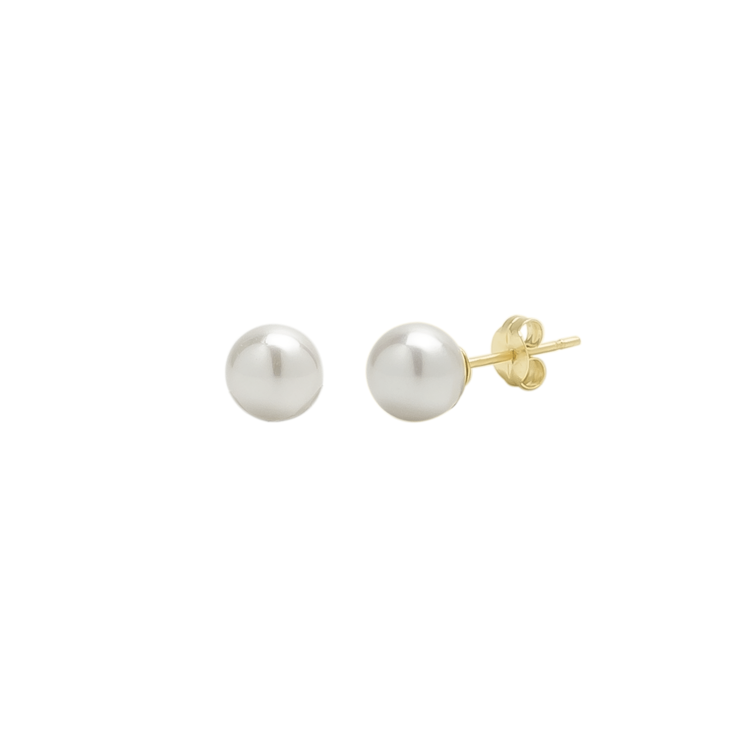 Spero London Women's 9ct Solid Gold Pearl Stud Earrings In Gold