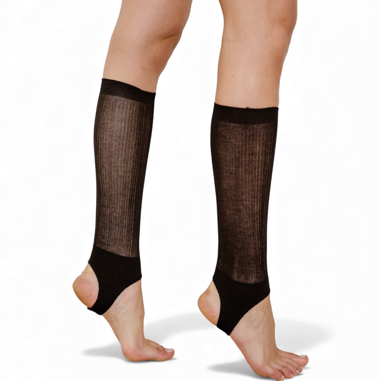 High Heel Jungle By Kathryn Eisman Women's Show Pony Fine Strirrup Socks Black