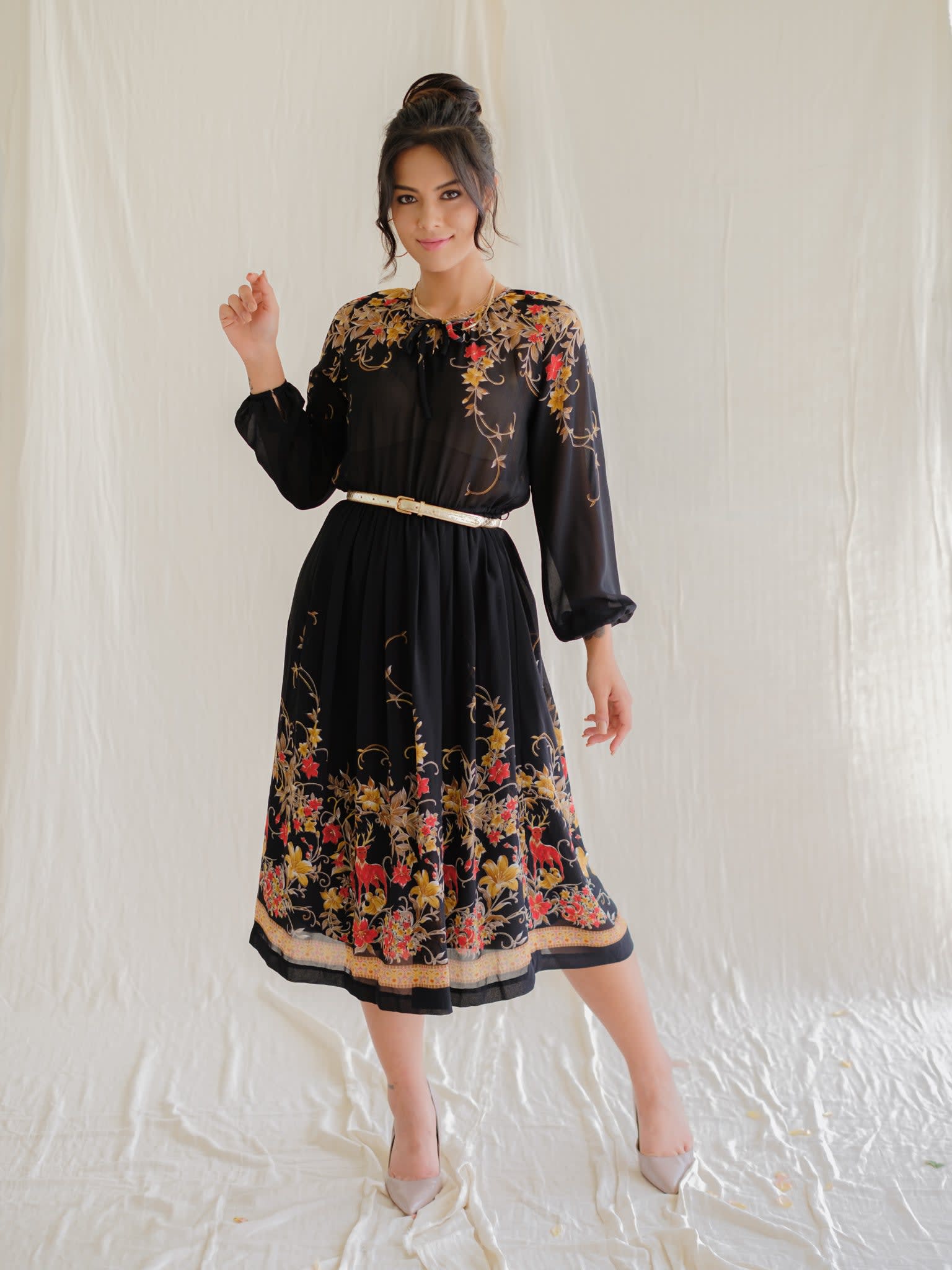 Japanese floral dress best sale