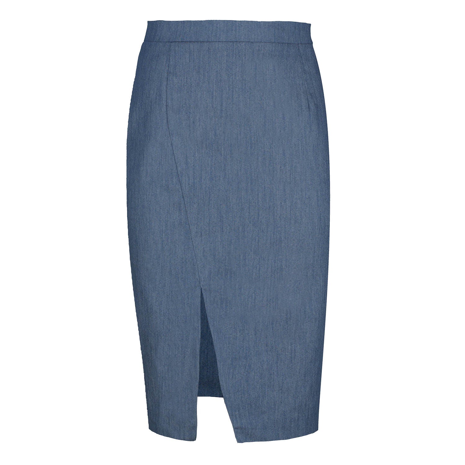 Conquista Women's Blue Denim Style Pencil Skirt In Blue