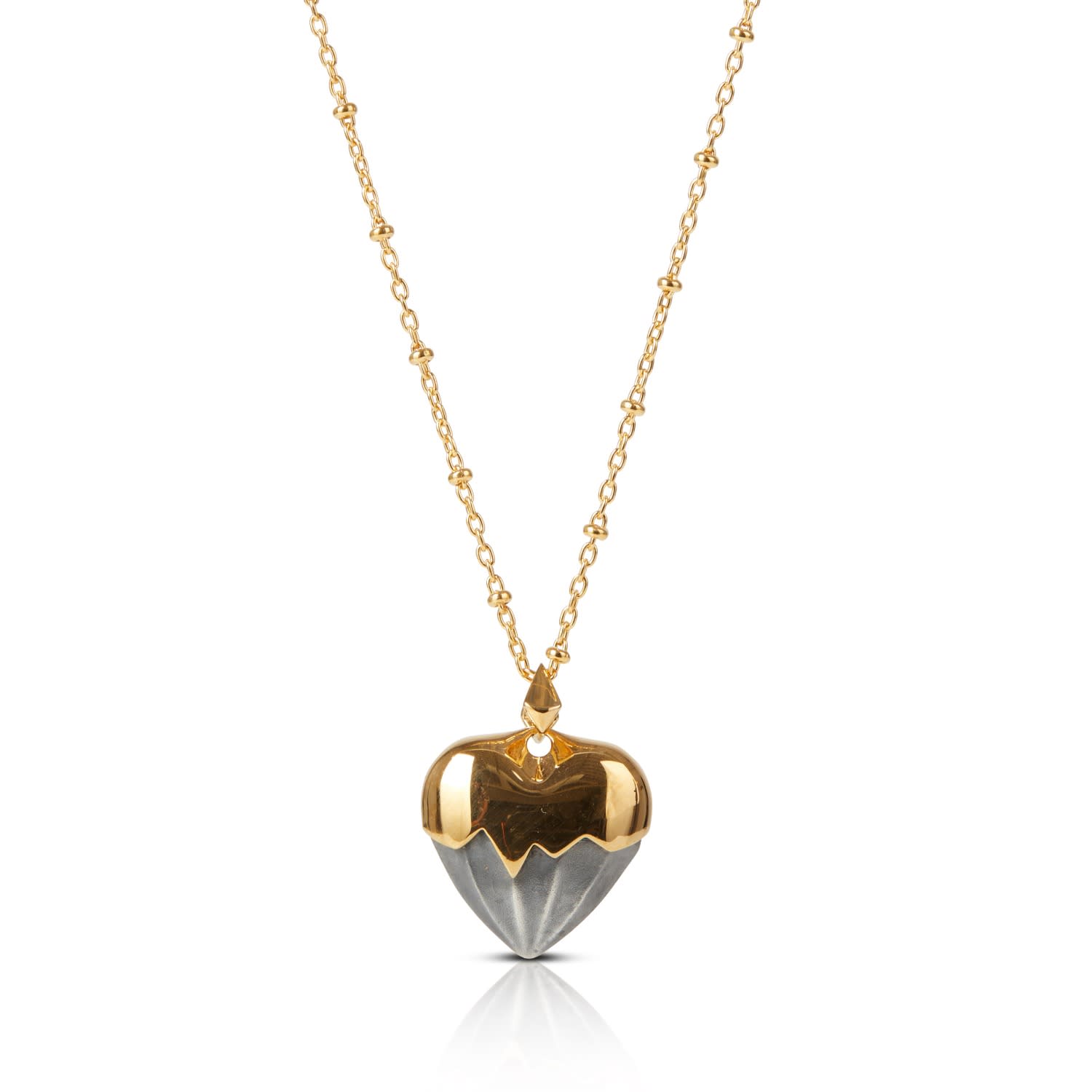 Black Heart Pendant Gold | Kasun | Wolf & Badger