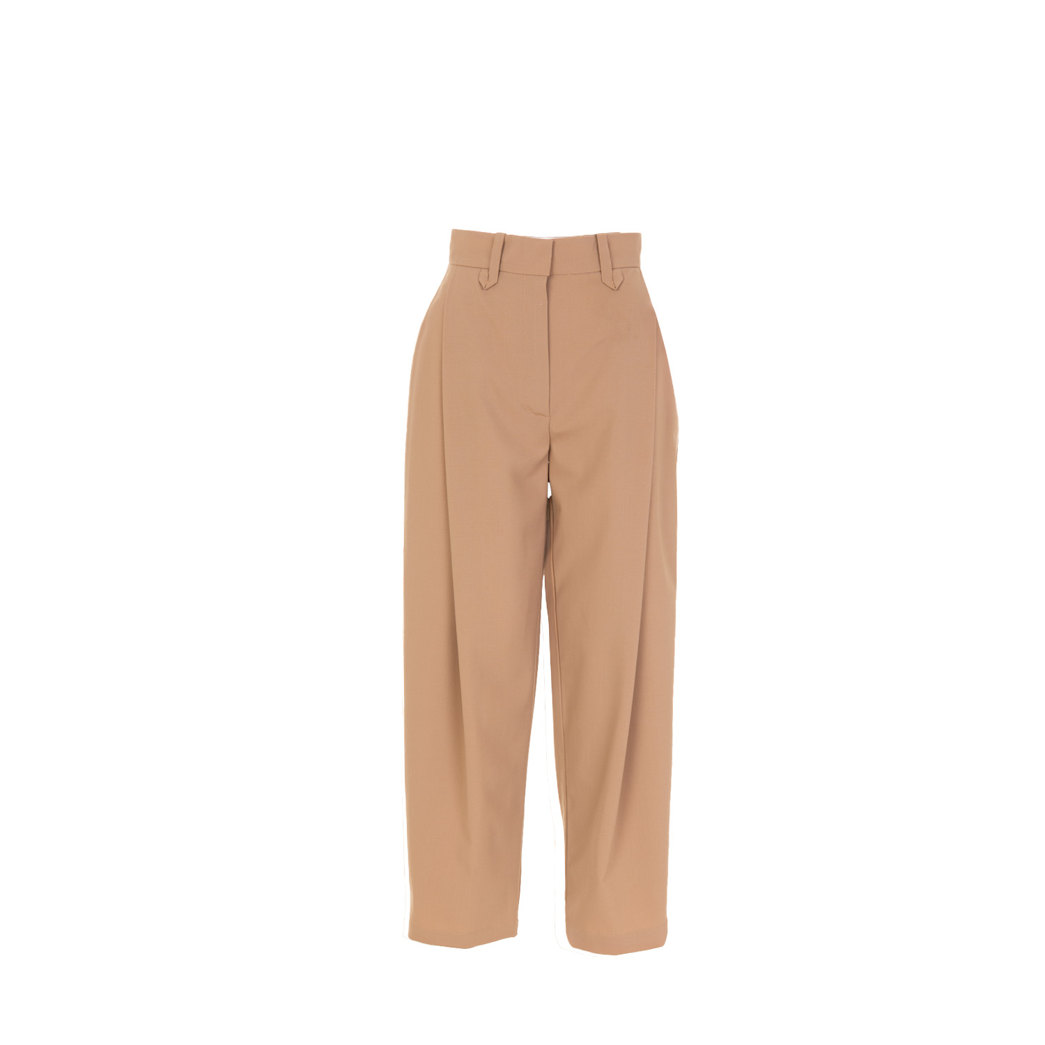 Zamsee Women's Wool Tapered Trousers - Brown In Brown