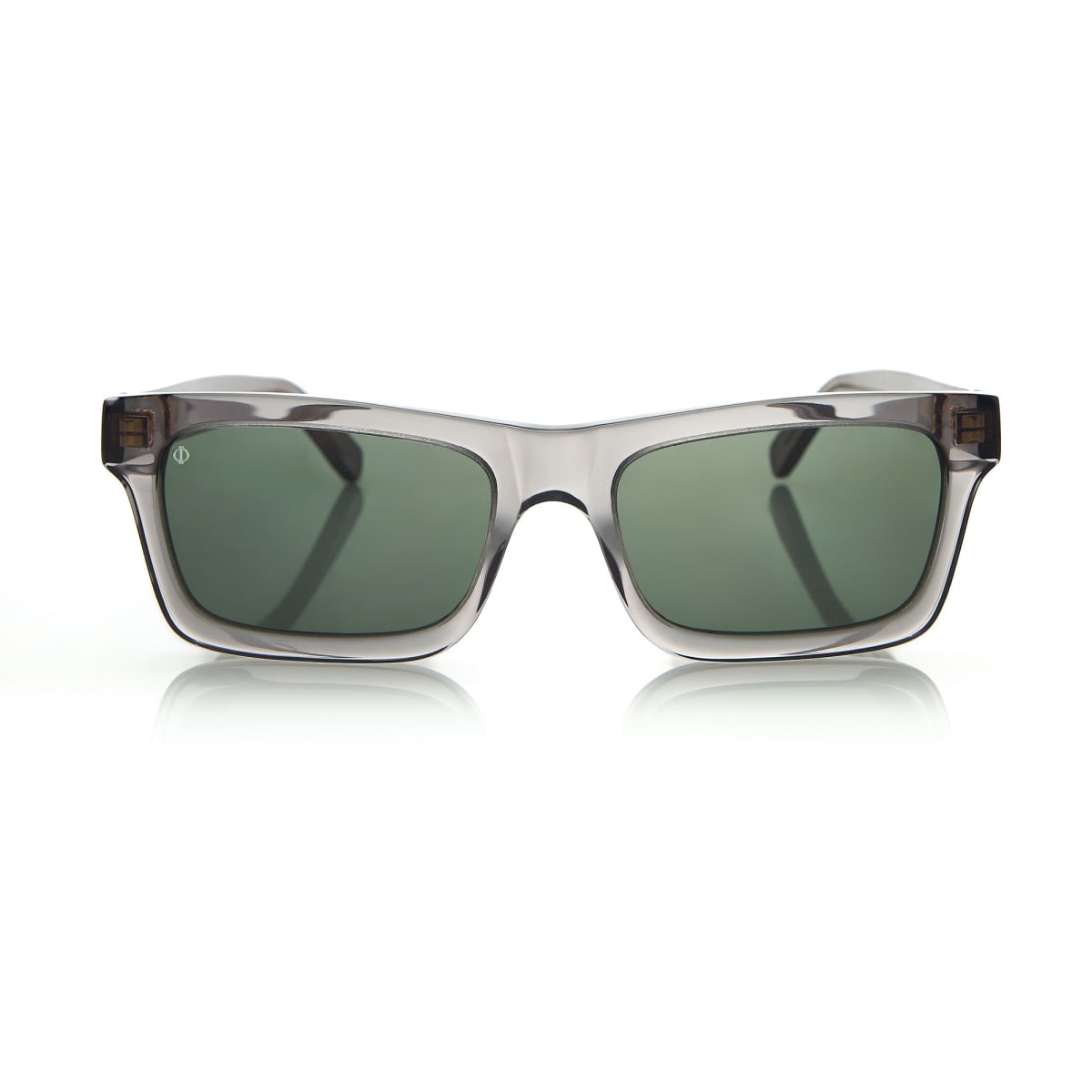Faos Concept Men's Kythera In Crystal Grey With Algae Green Lenses In Gray