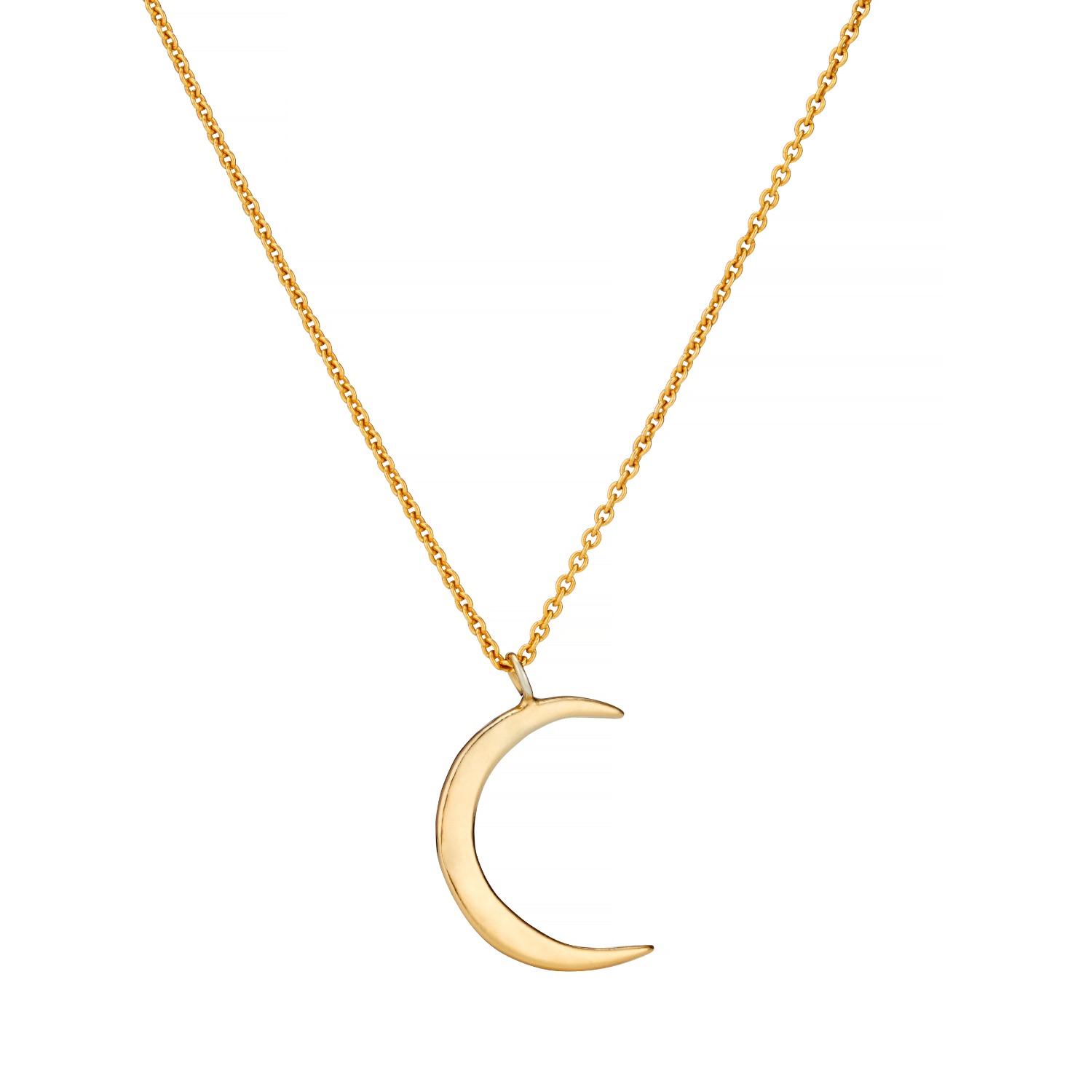 Women’s Gold Plated Crescent Moon Necklace Posh Totty Designs