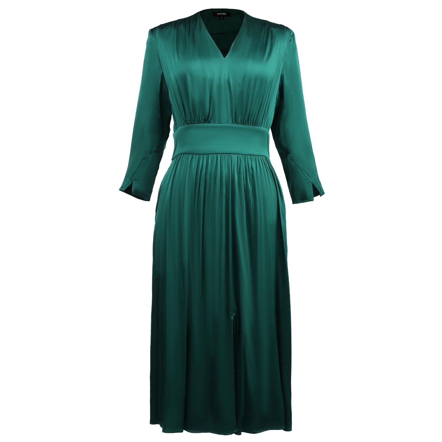 Smart And Joy Women's Fit-and-flare Satin And Jacquard Dress - Green In Green