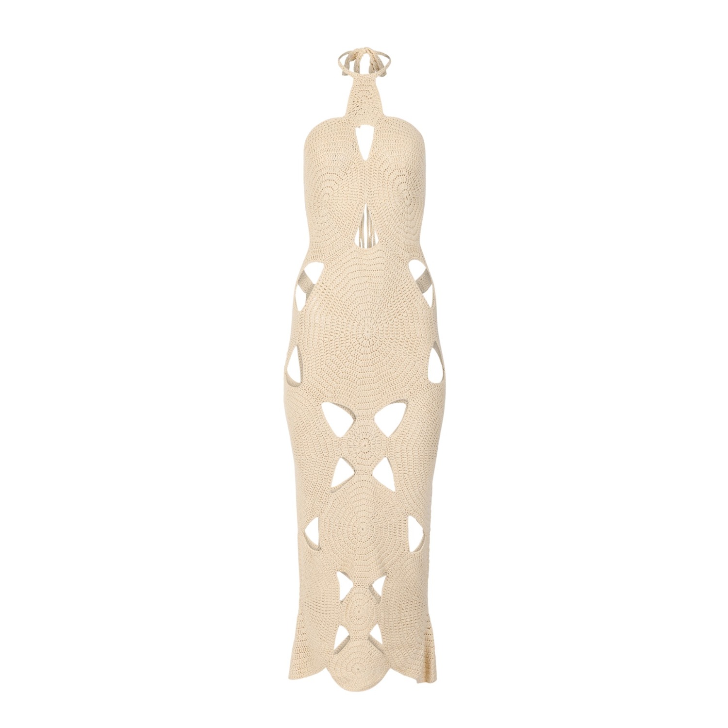 Decolet The Label Isla Cut-Out Crochet Dress - White