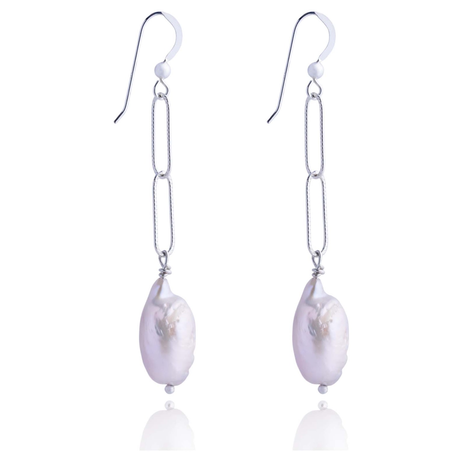 N'damus London Women's Silver / White Nacre Silver & Ivory Baroque Pearl Drop Earrings In Multi