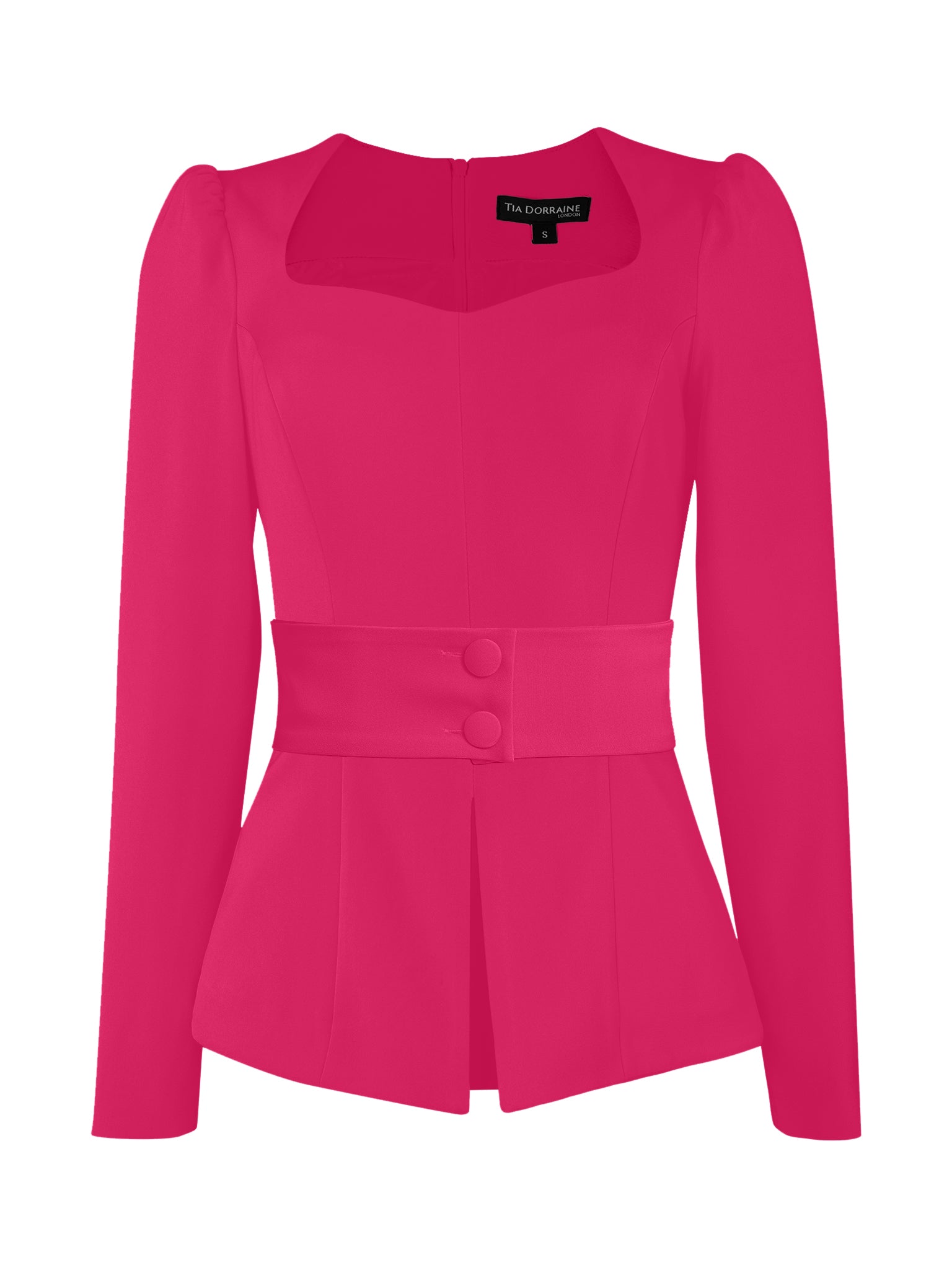 Tia Dorraine Women's Pink / Purple Fitted Sweetheart Blouse - Hot Pink In Pink/purple